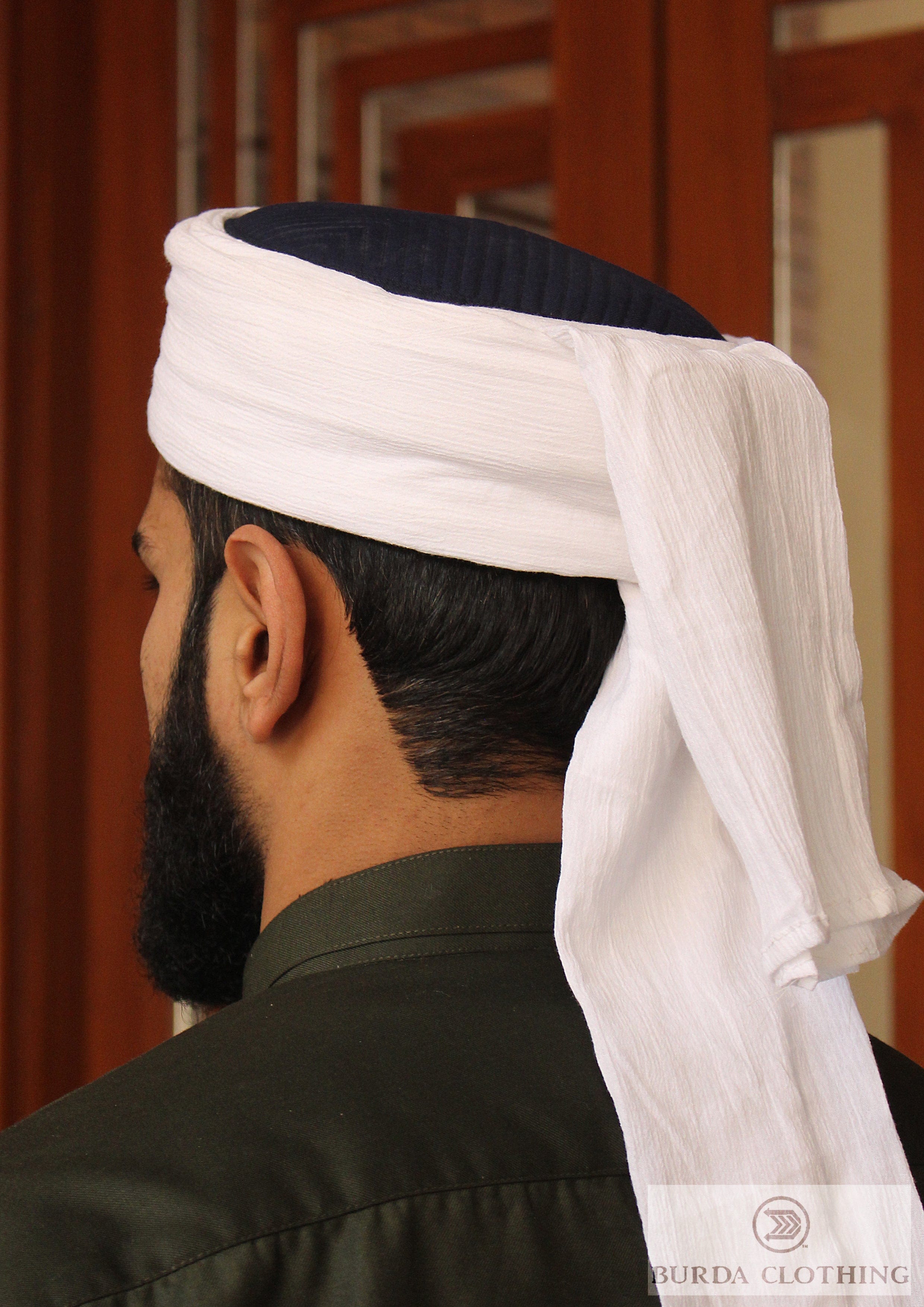 burdaclothing White Cotton Turbans
