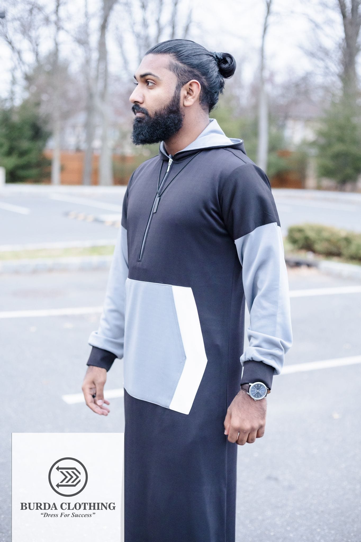 Burdaclothing Winter Sporty Short Hoodie Thobe (Version 3.0)