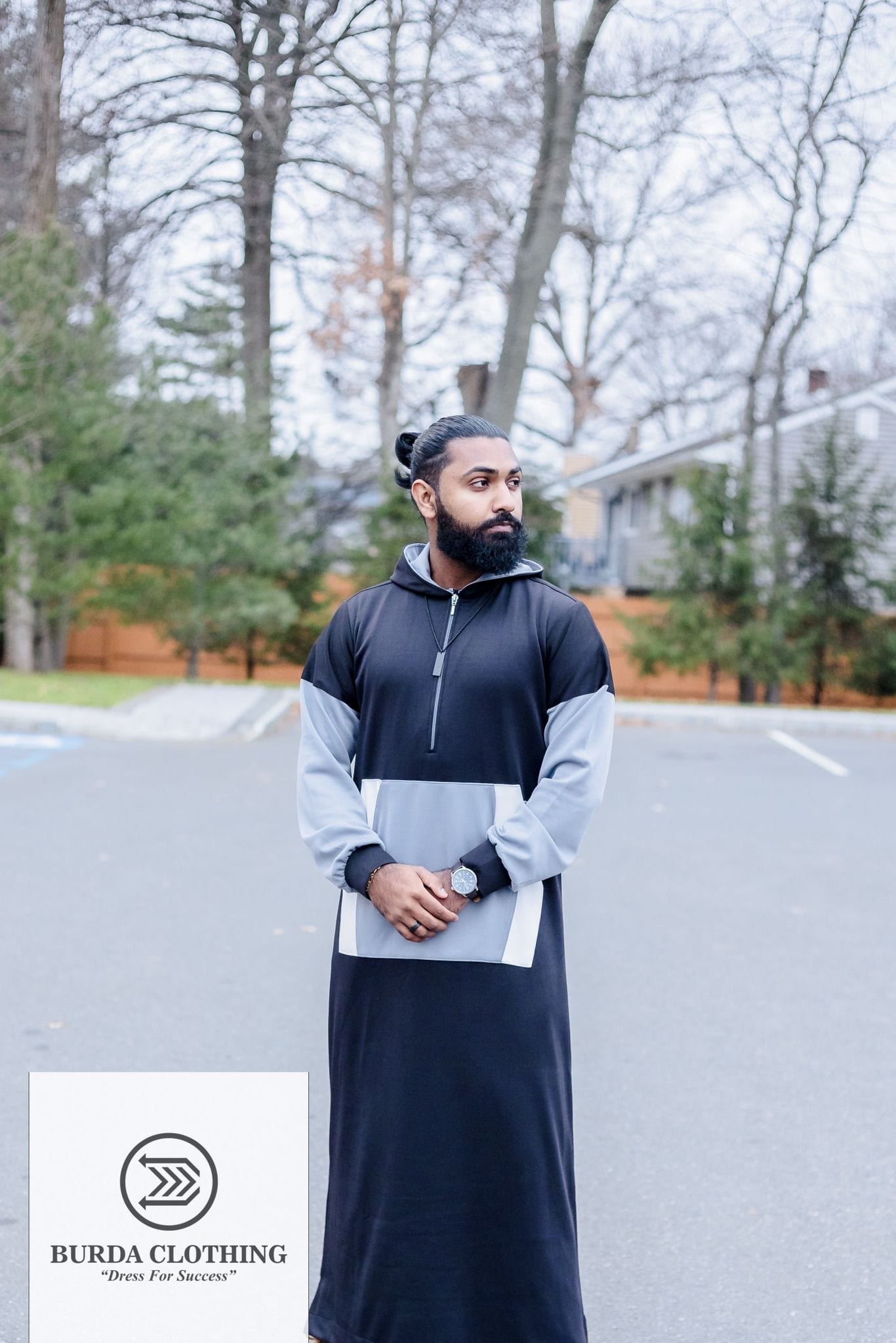 Burdaclothing Winter Sporty Short Hoodie Thobe (Version 3.0)