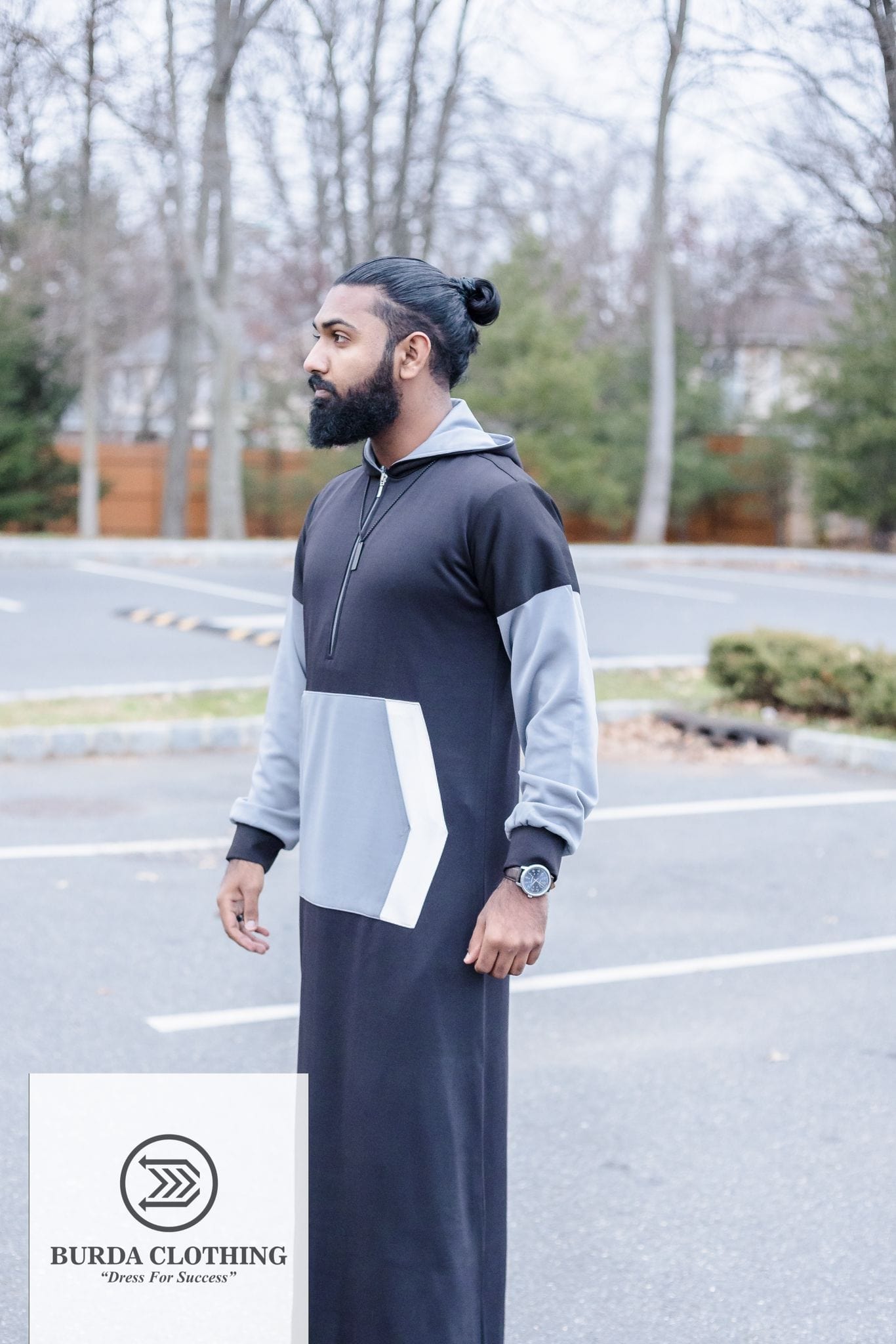 Burdaclothing Winter Sporty Short Hoodie Thobe (Version 3.0)