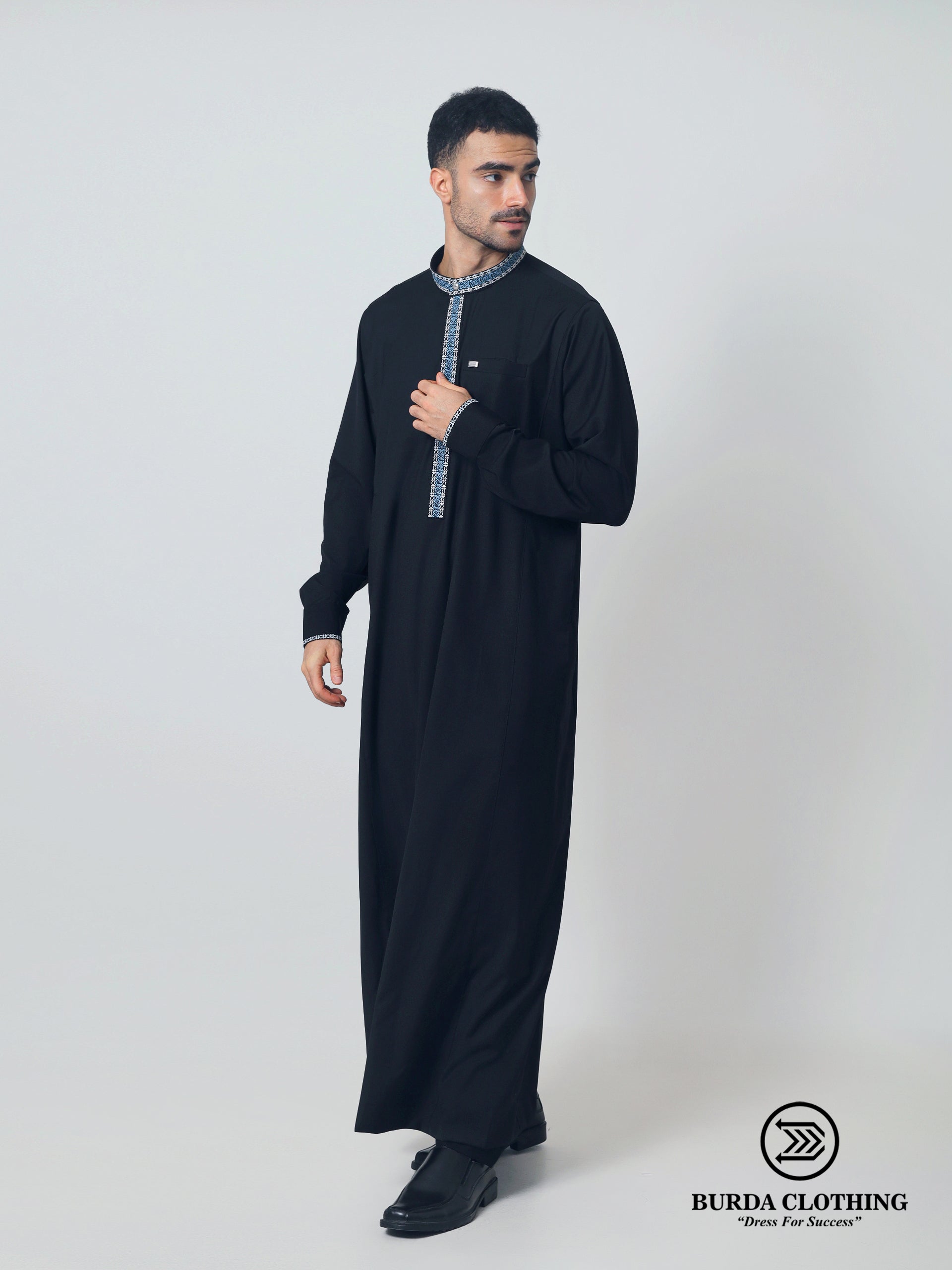 Premium-Thobe für Erwachsene 229 Schwarz