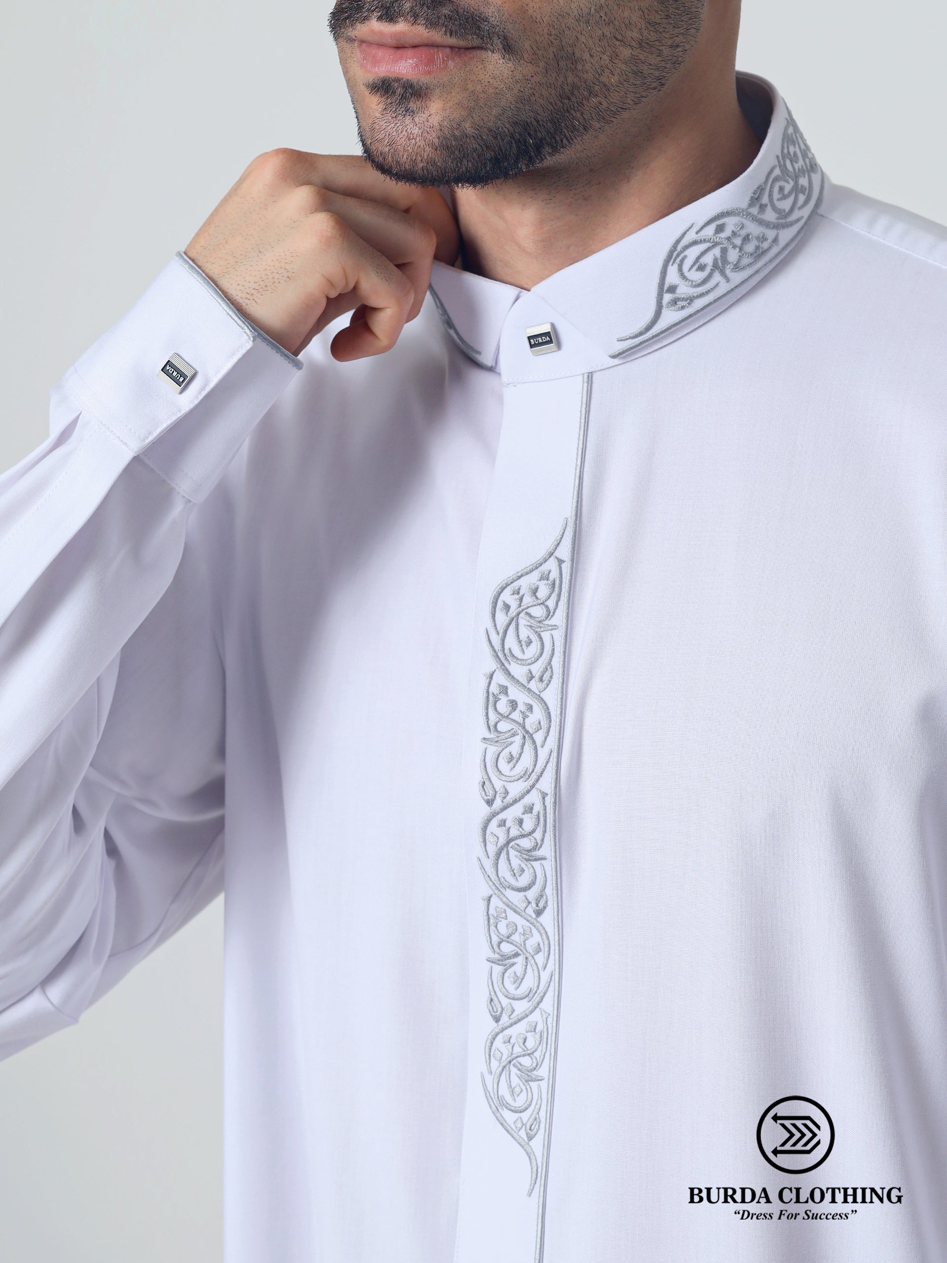 Adult Premium Thobe 214 White (Father & Son)