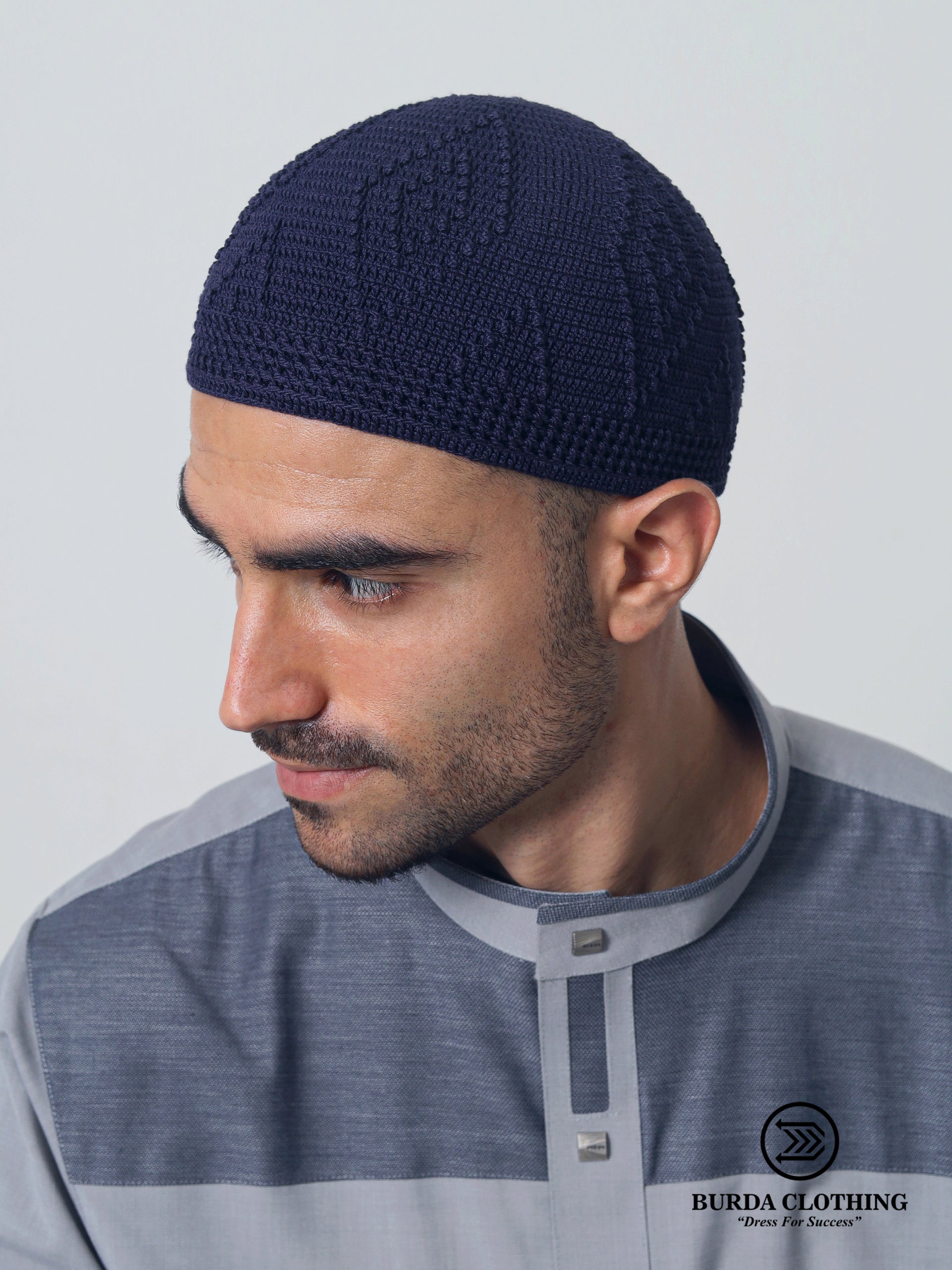 Kufi aus Baumwolle mit Totenkopfmuster 