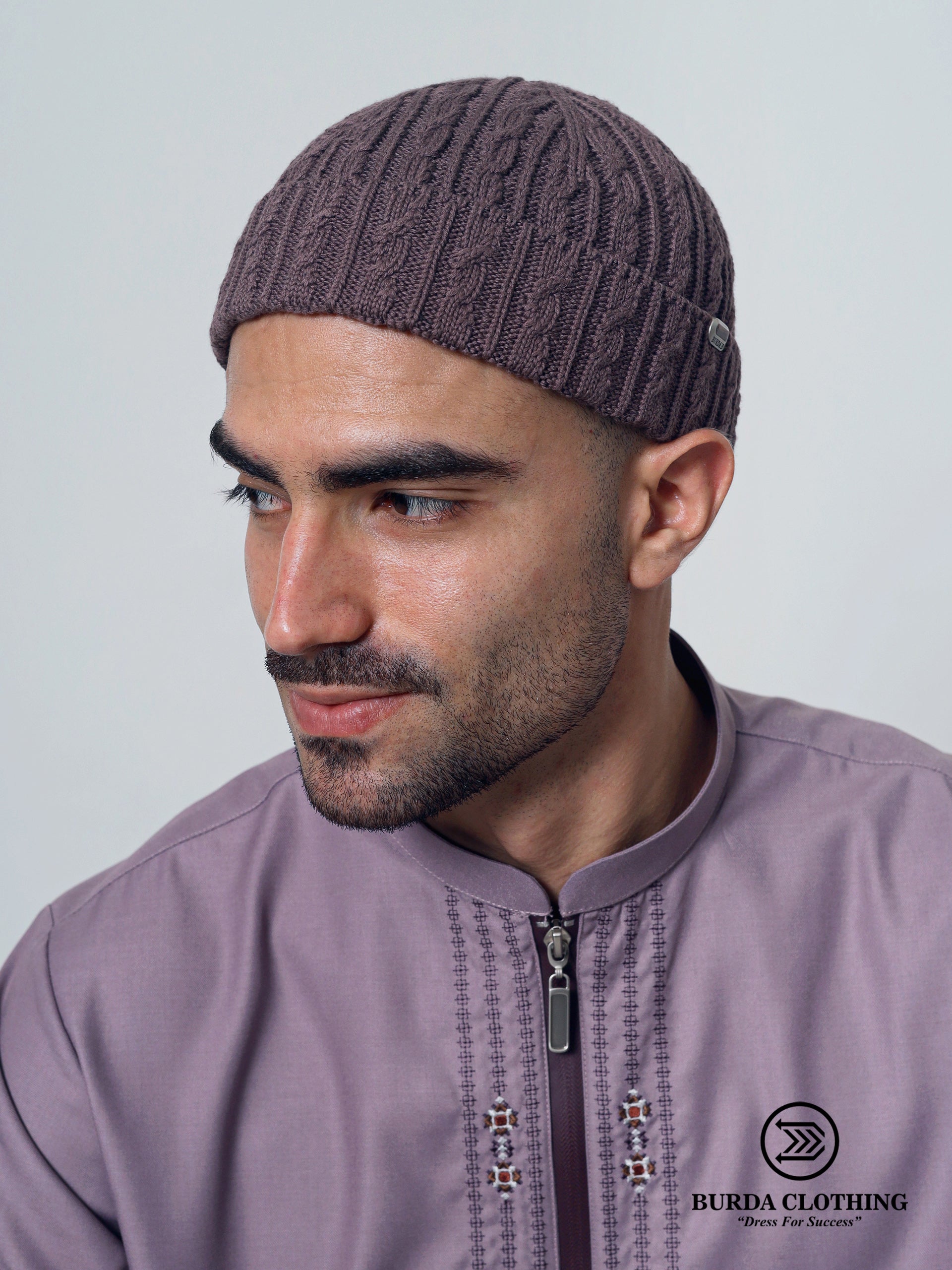 Folded Cable Design Beanie