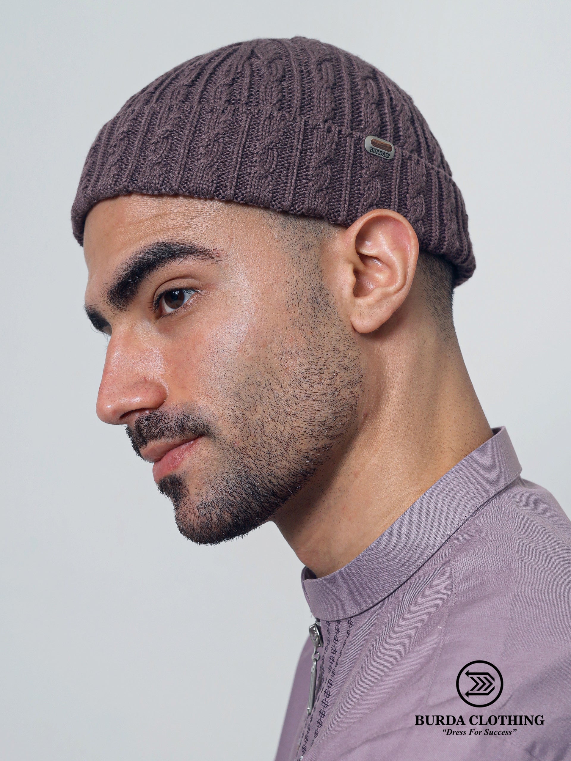 Folded Cable Design Beanie