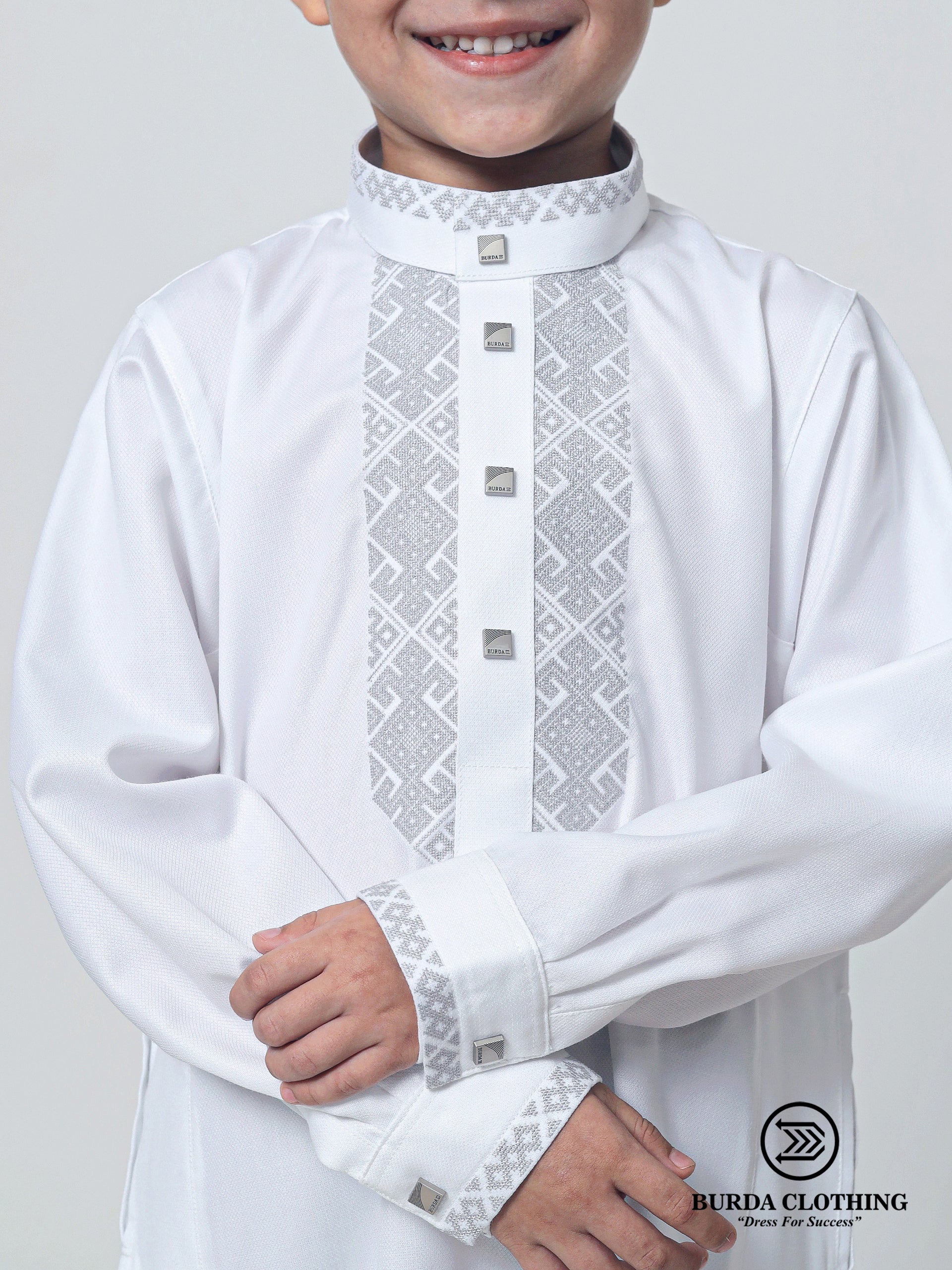 Kids Thobe 313 White