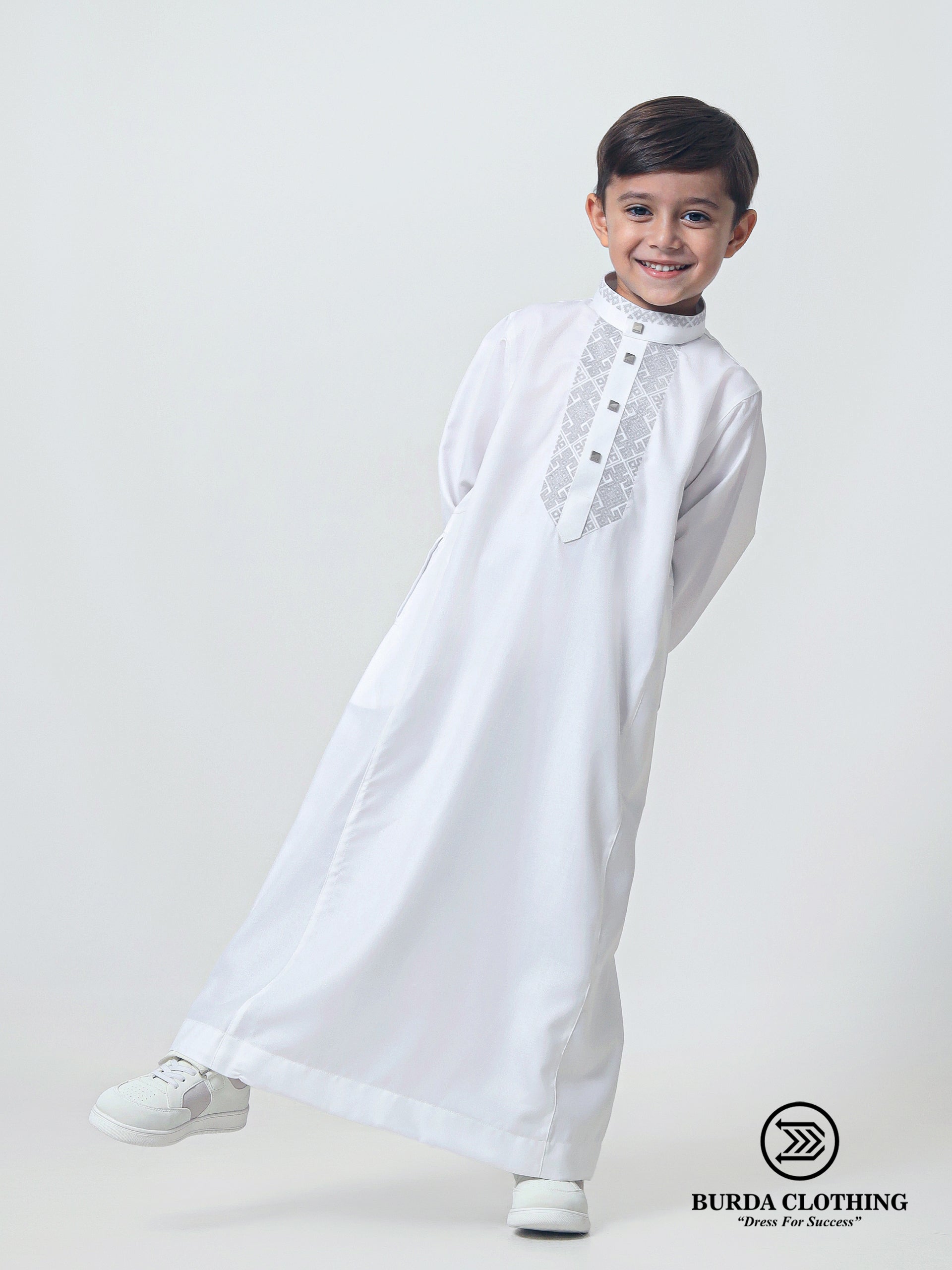 Kids Thobe 313 White