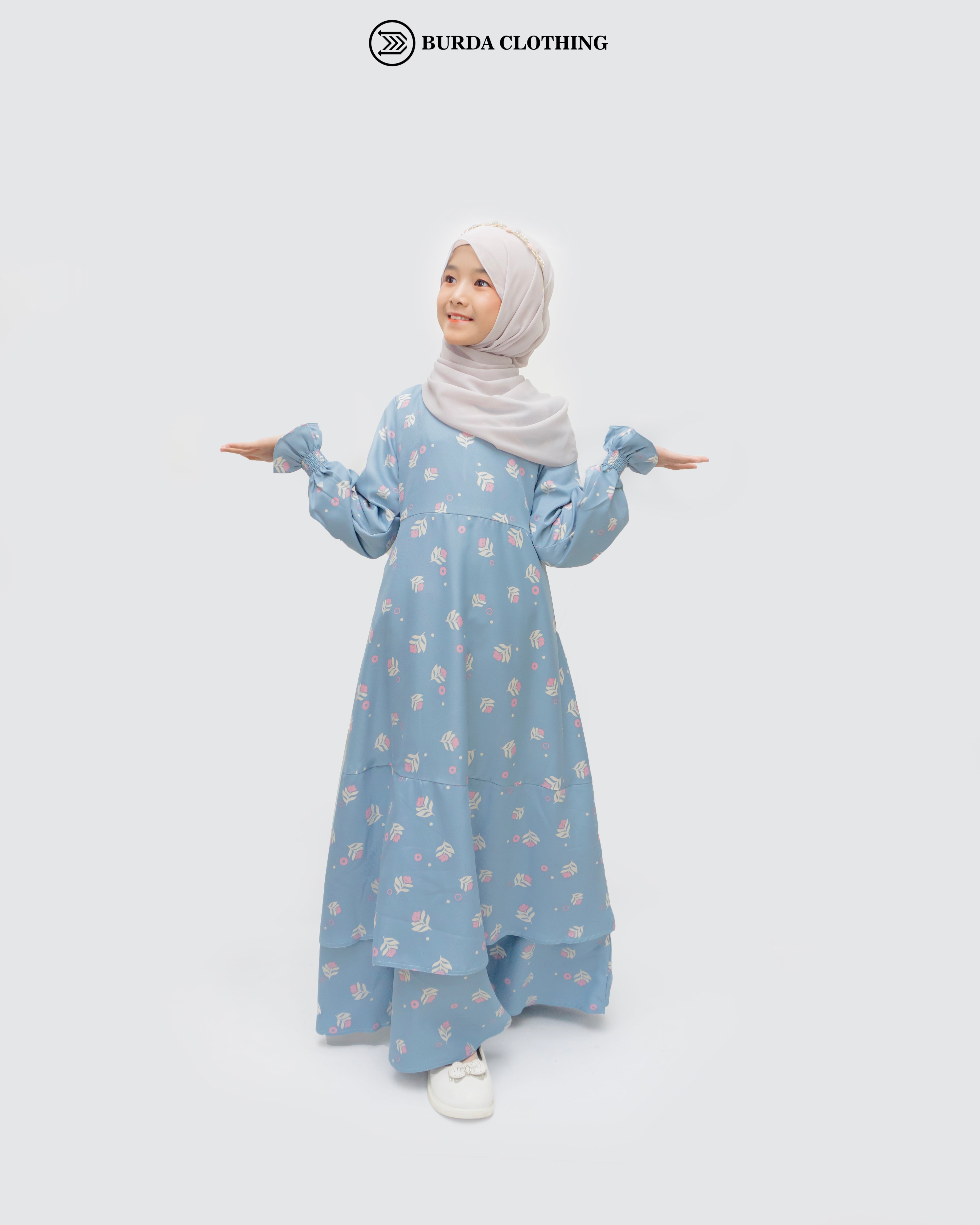 Kids Floral Blue Dress