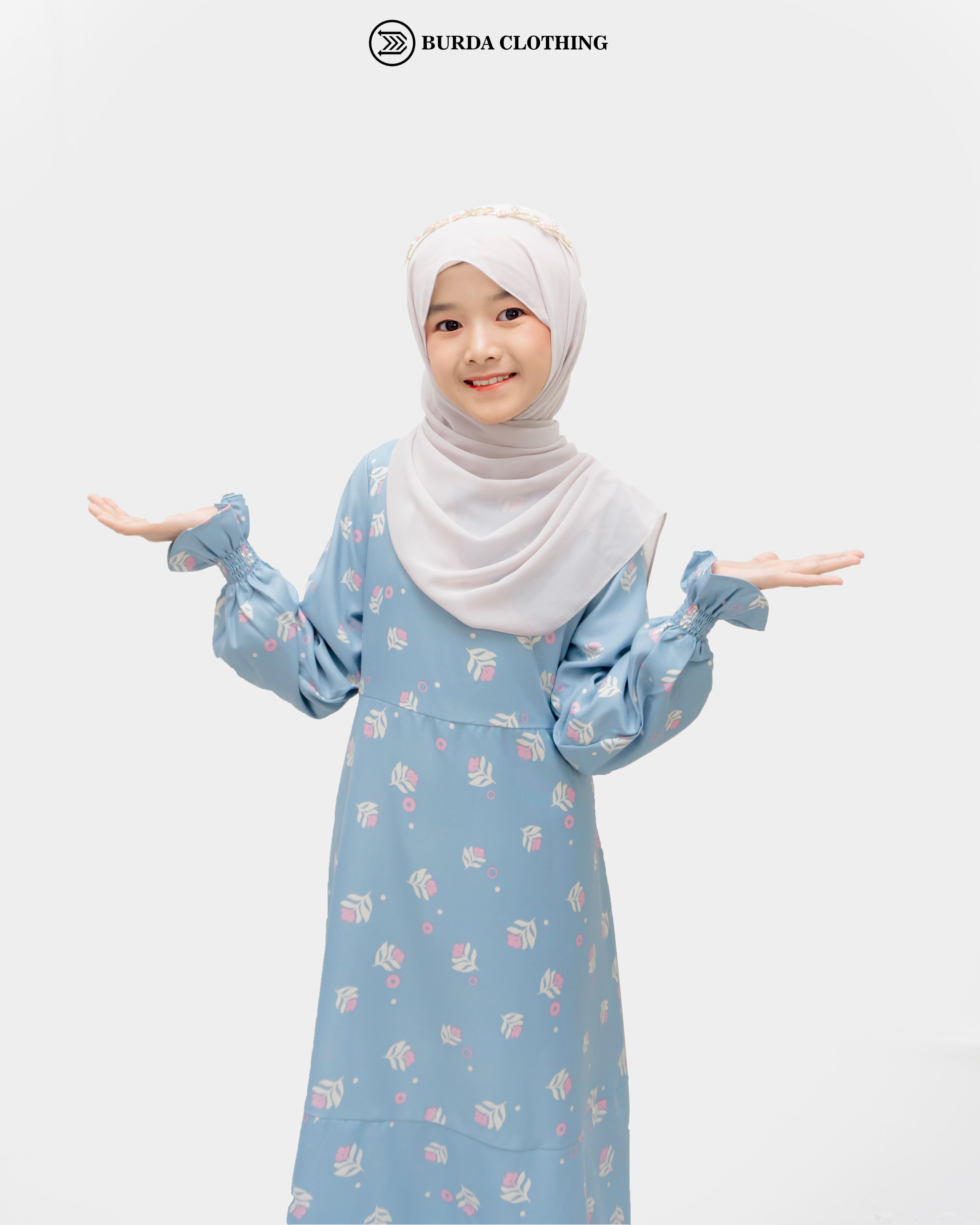 Kids Floral Blue Dress