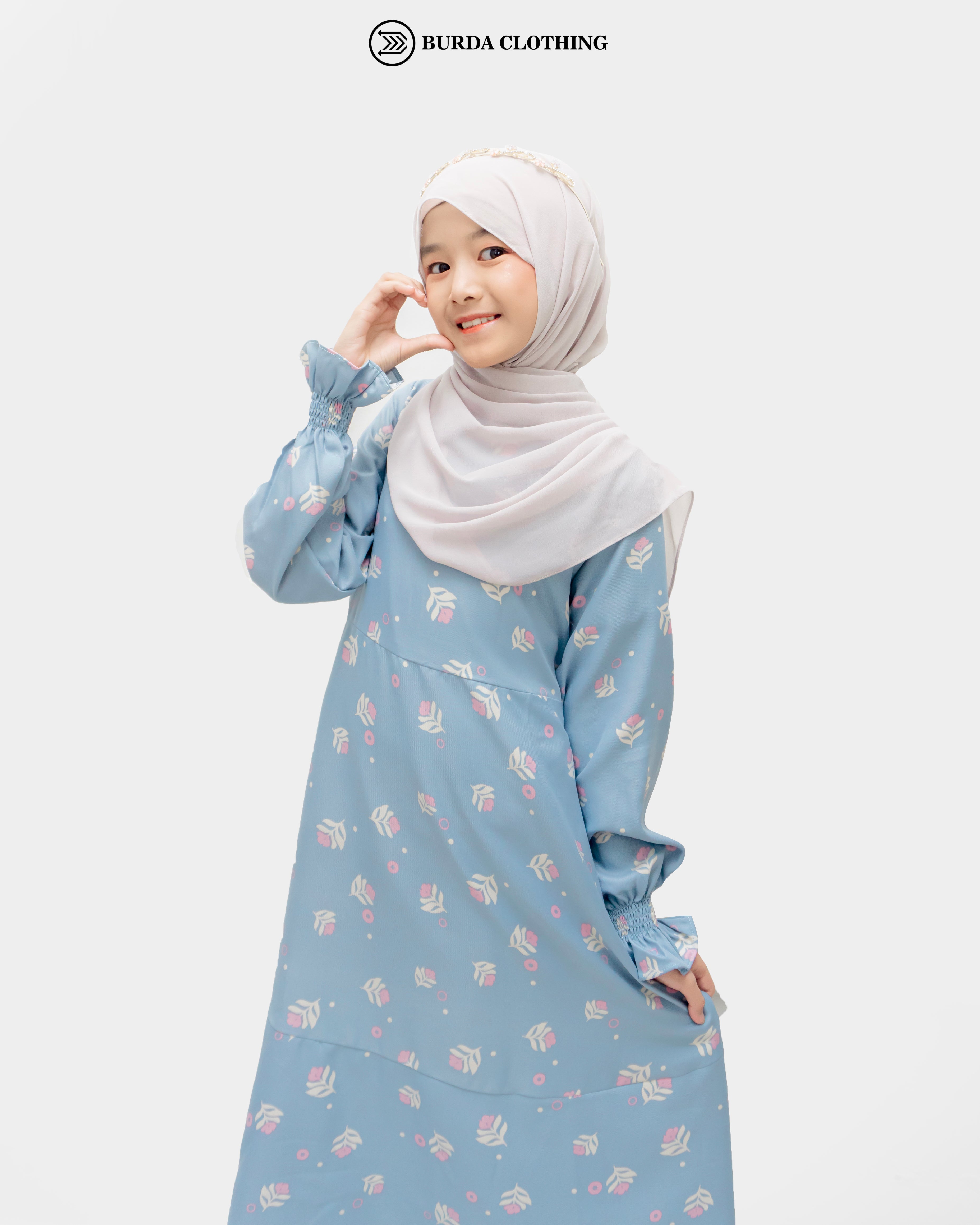 Kids Floral Blue Dress