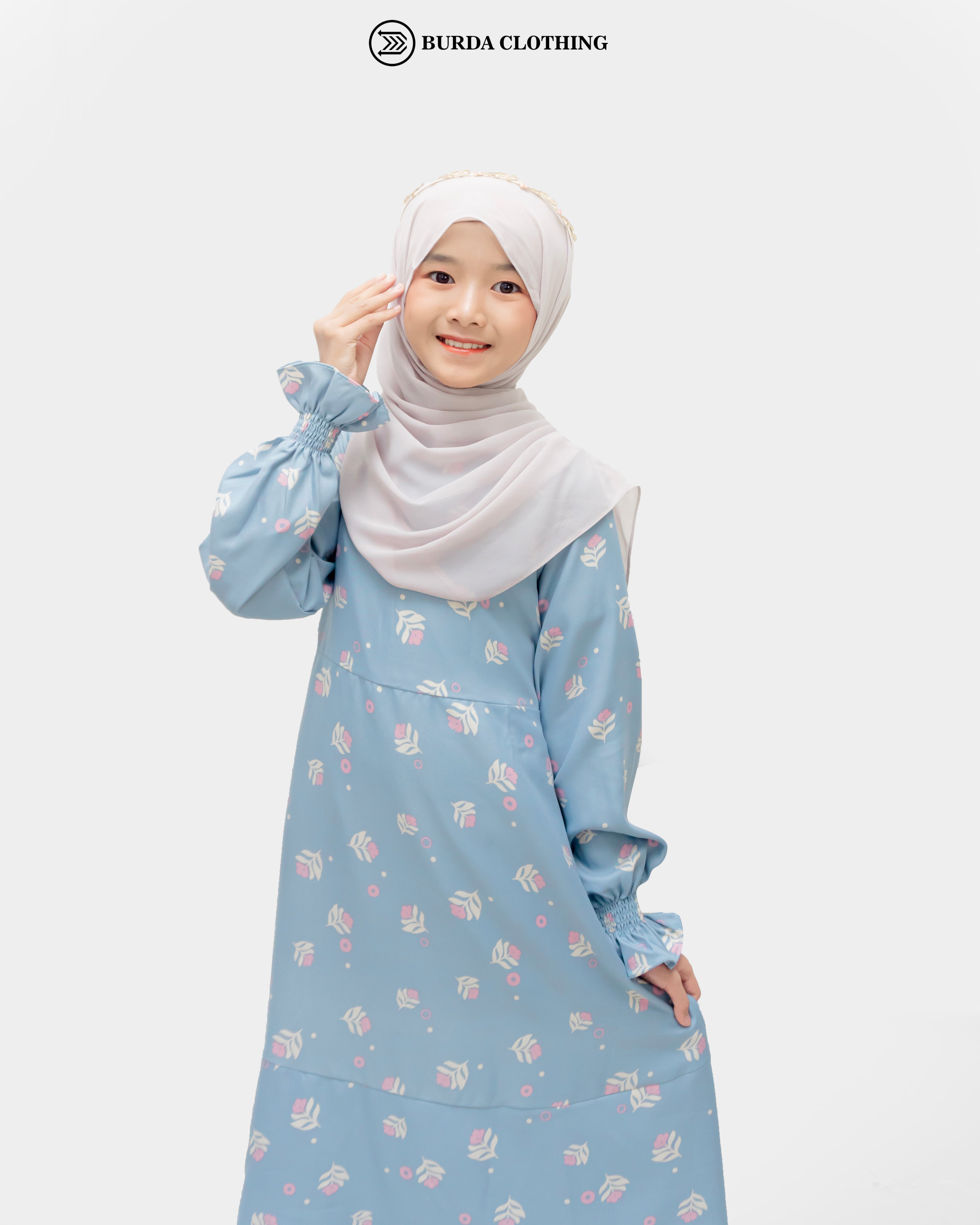 Kids Floral Blue Dress