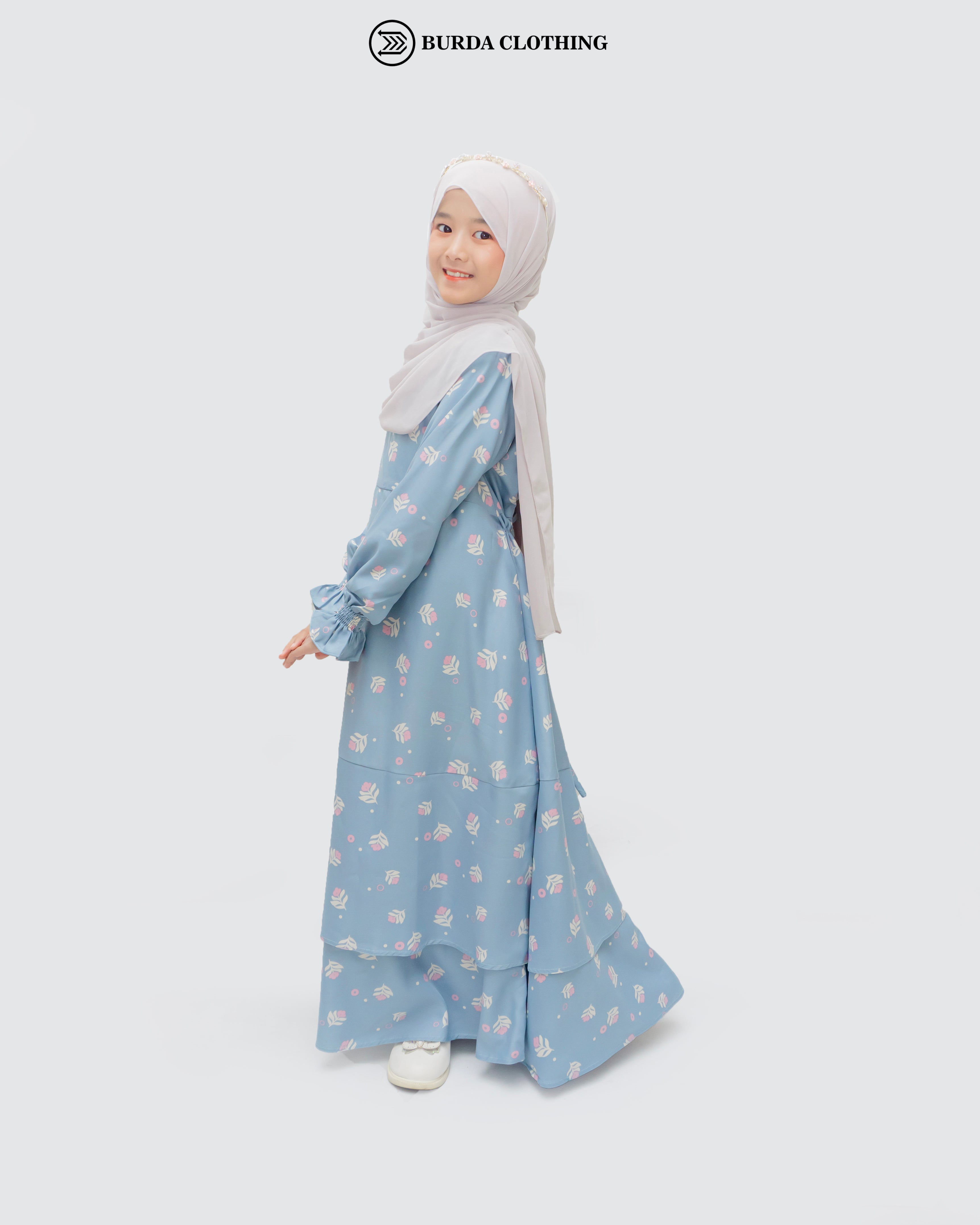 Kids Floral Blue Dress