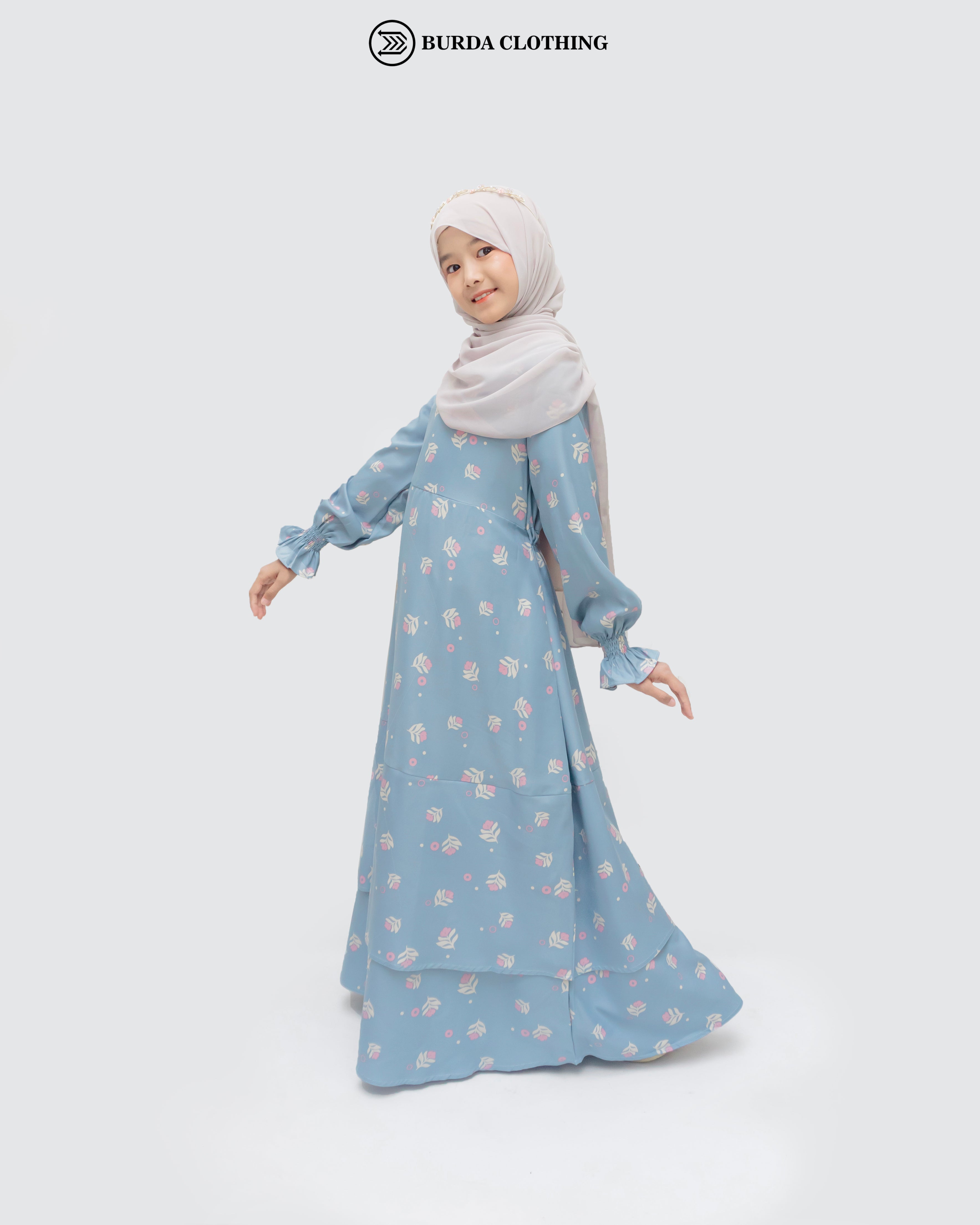 Kids Floral Blue Dress