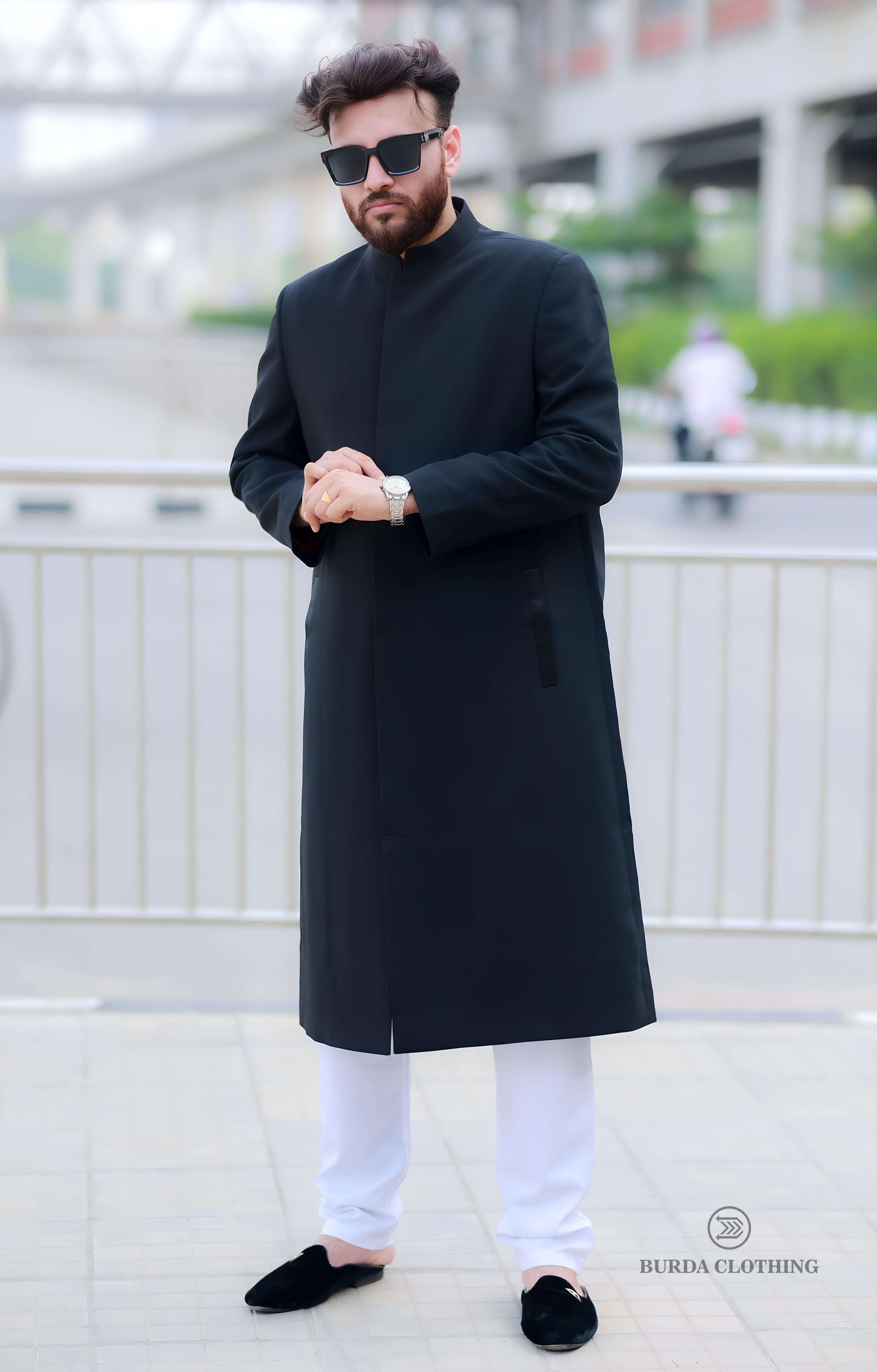 Stealth Black Long Coat