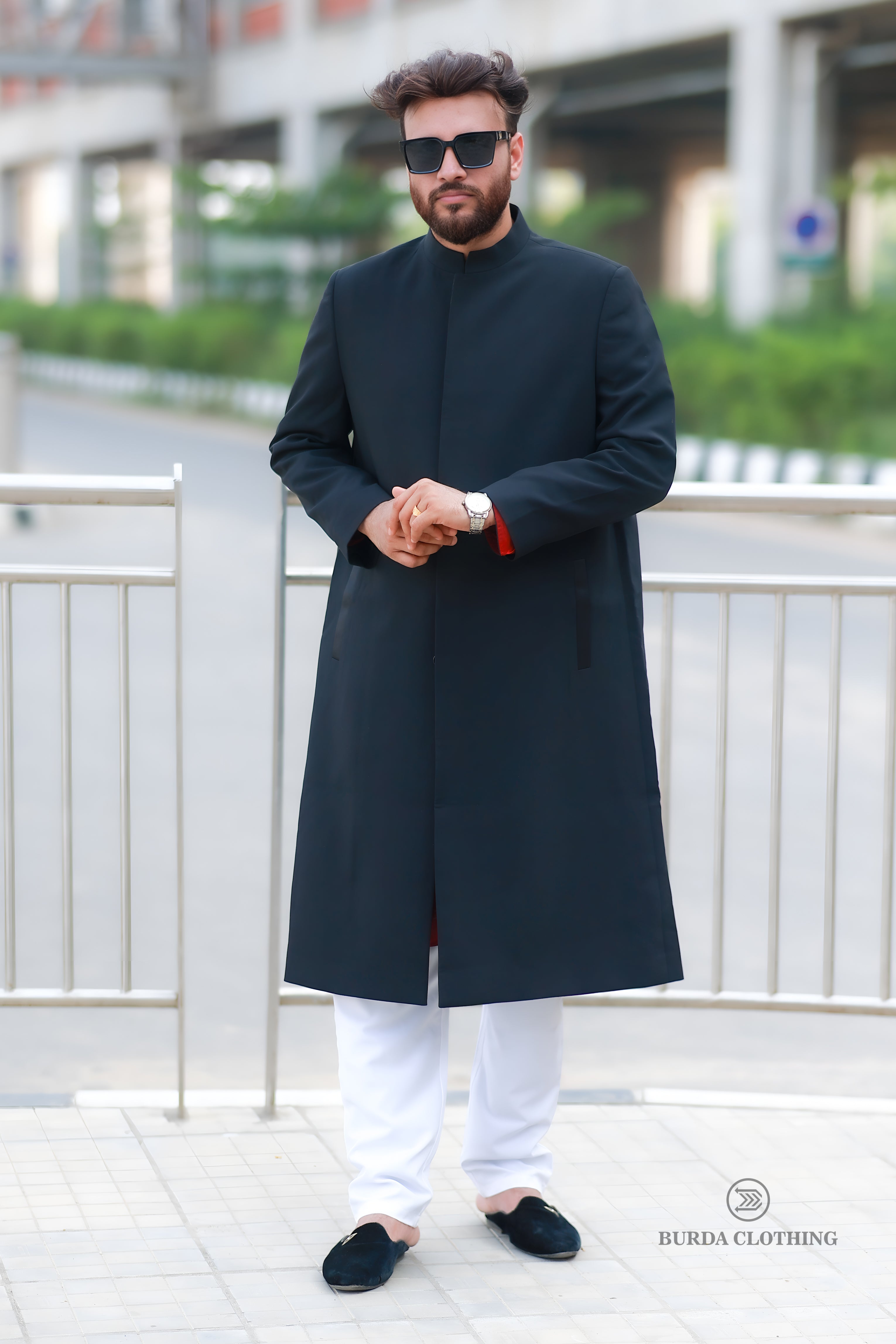 Stealth Black Long Coat