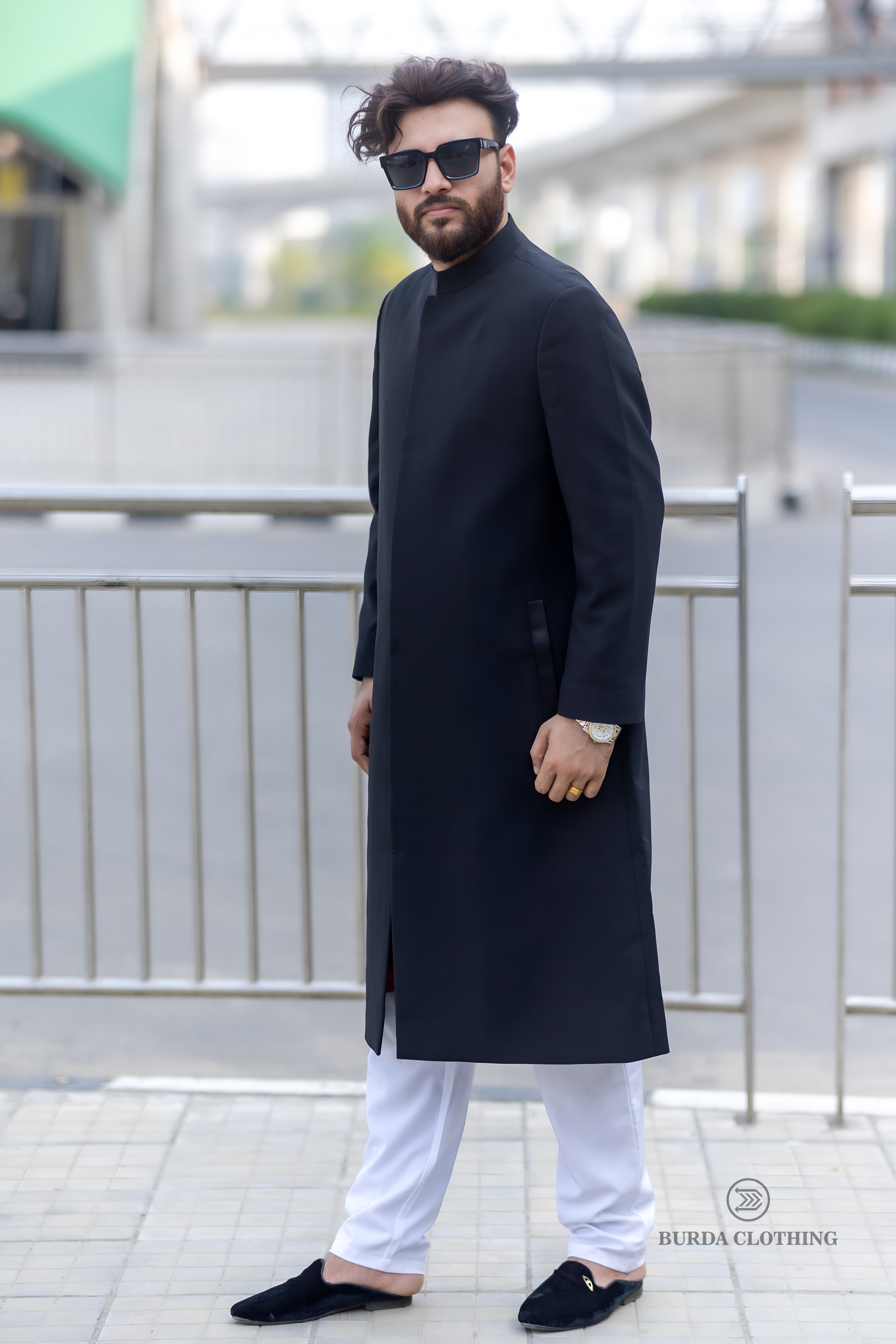 Stealth Black Long Coat