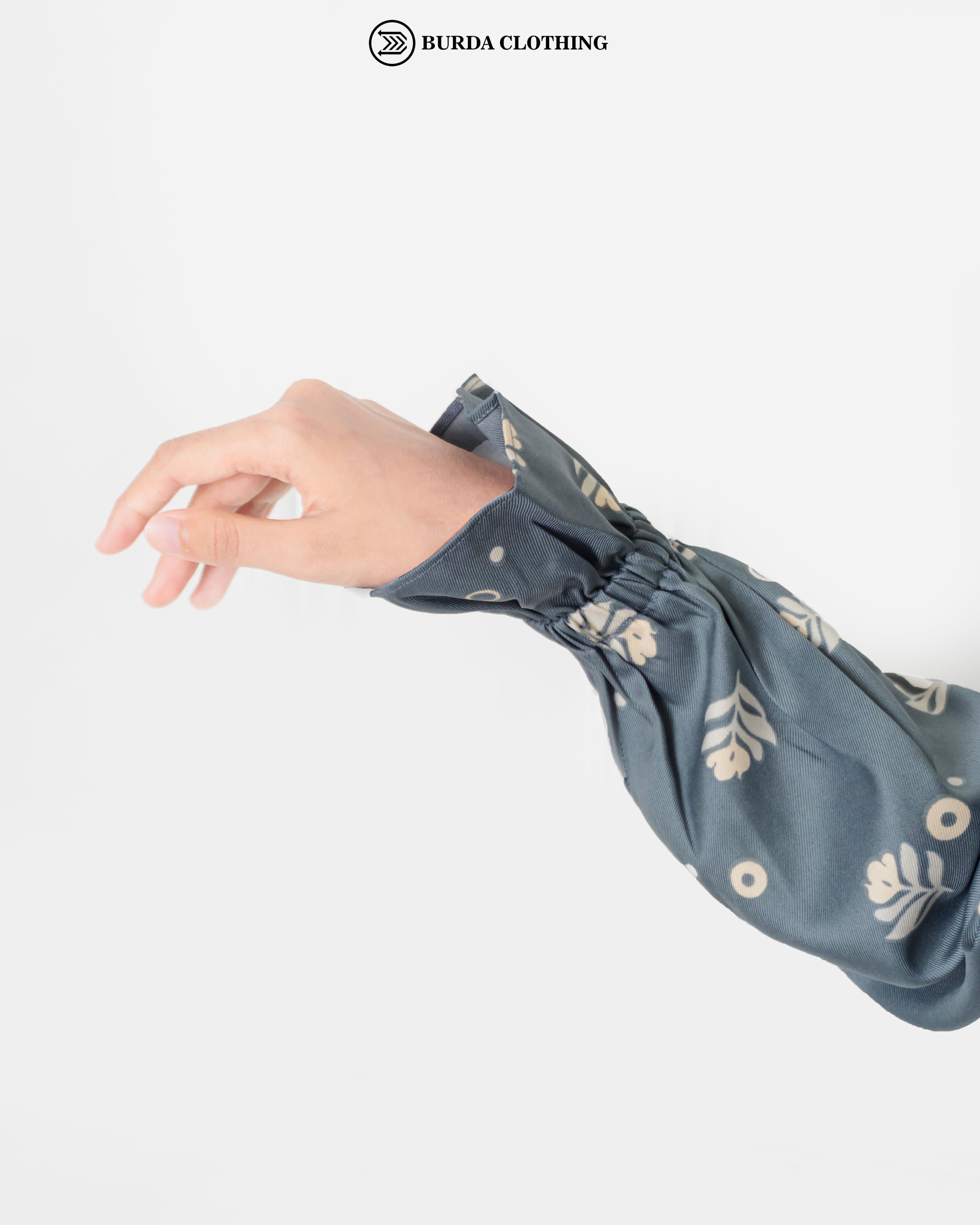 Kids Floral Dark Grey Dress