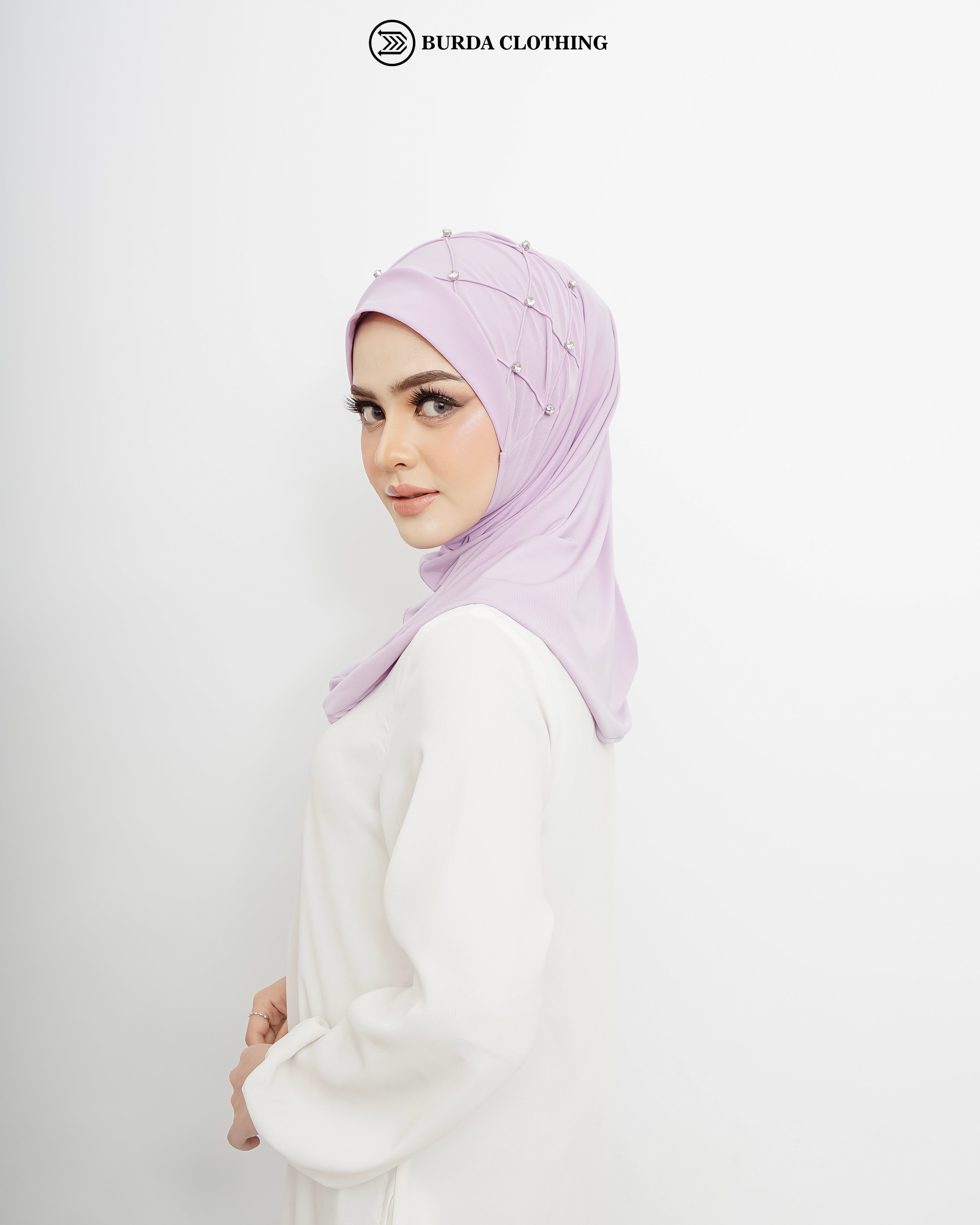 Pull on Hijab with stone (Jersey)