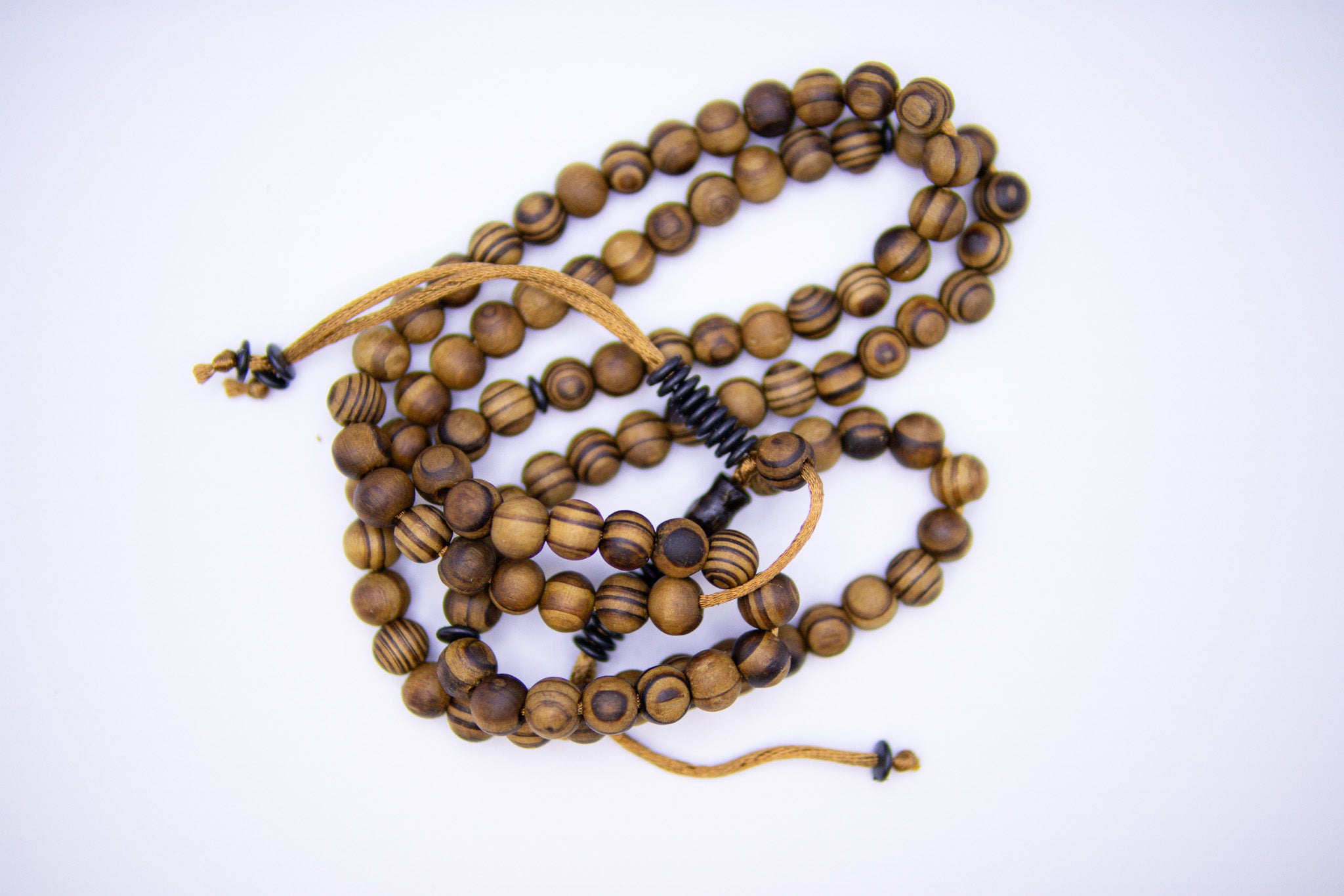 Islamic Tesbih wooden 99 Count Polished Prayer Beads 8mm - Brown