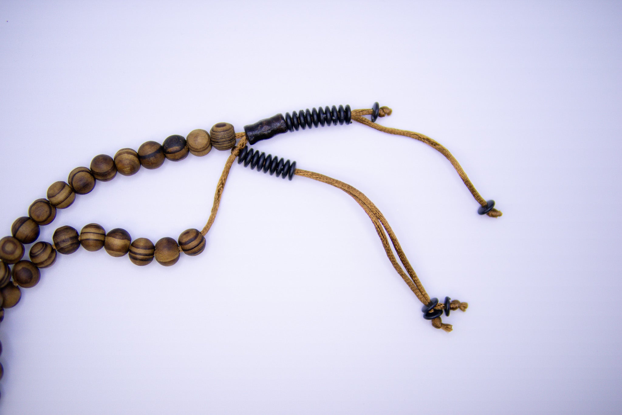 Islamic Tesbih wooden 99 Count Polished Prayer Beads 8mm - Brown