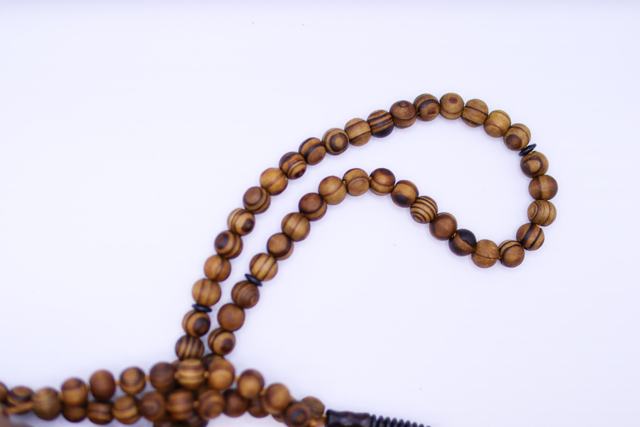 Islamic Tesbih wooden 99 Count Polished Prayer Beads 8mm - Brown
