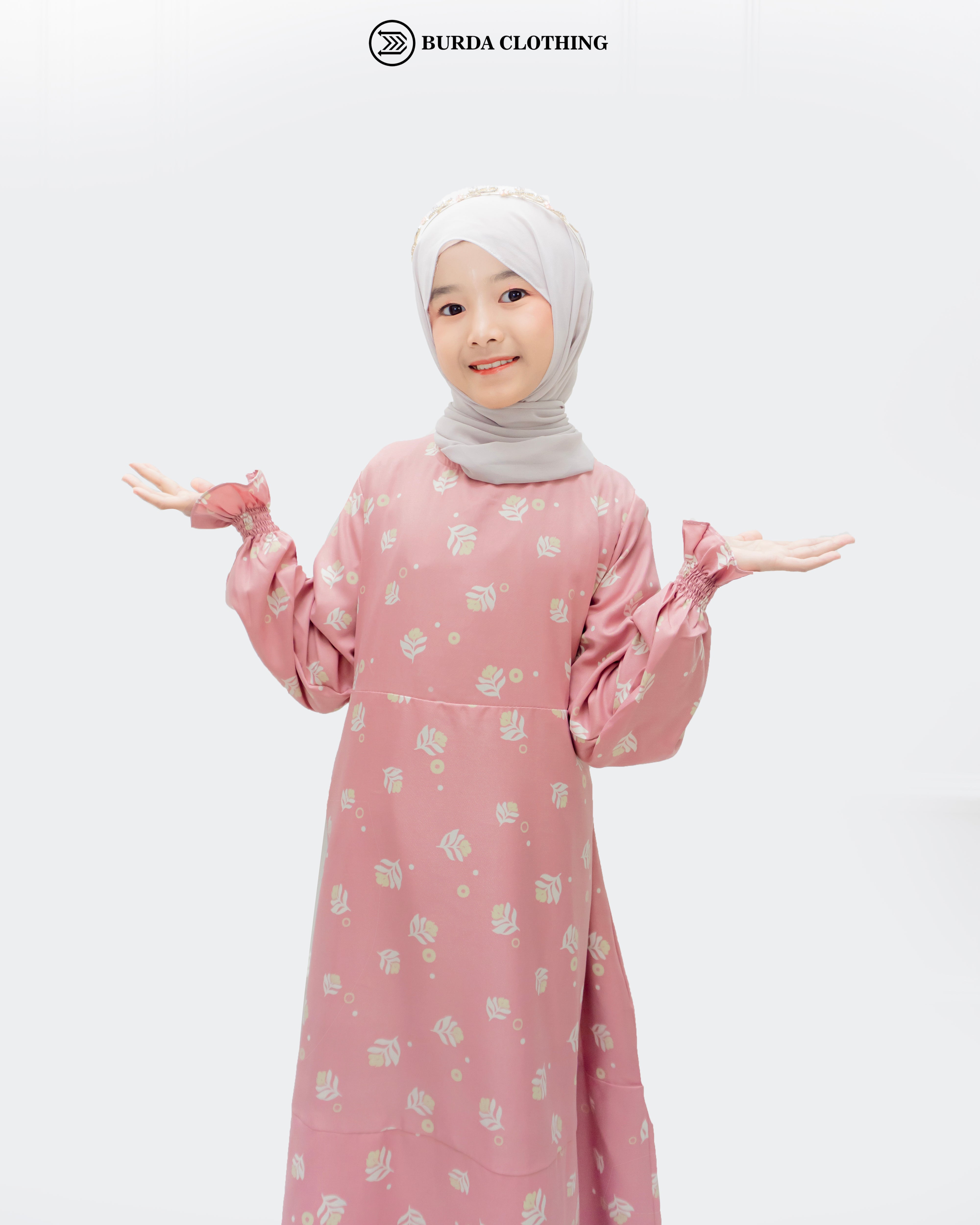 Kids Floral Pink Dress