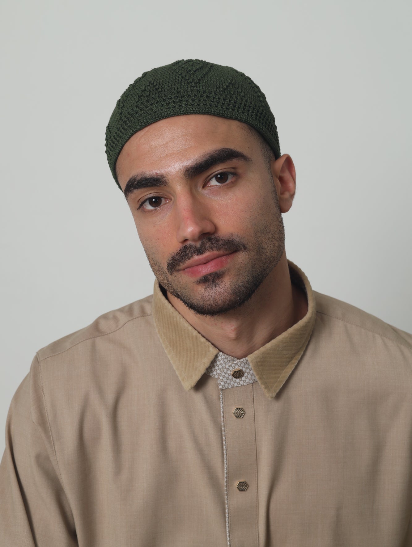 Kufi aus Baumwolle mit Totenkopfmuster 