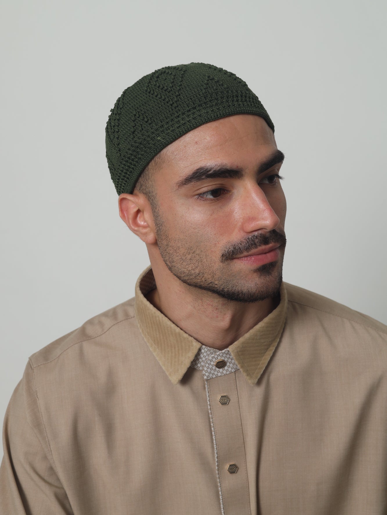 Kufi aus Baumwolle mit Totenkopfmuster 