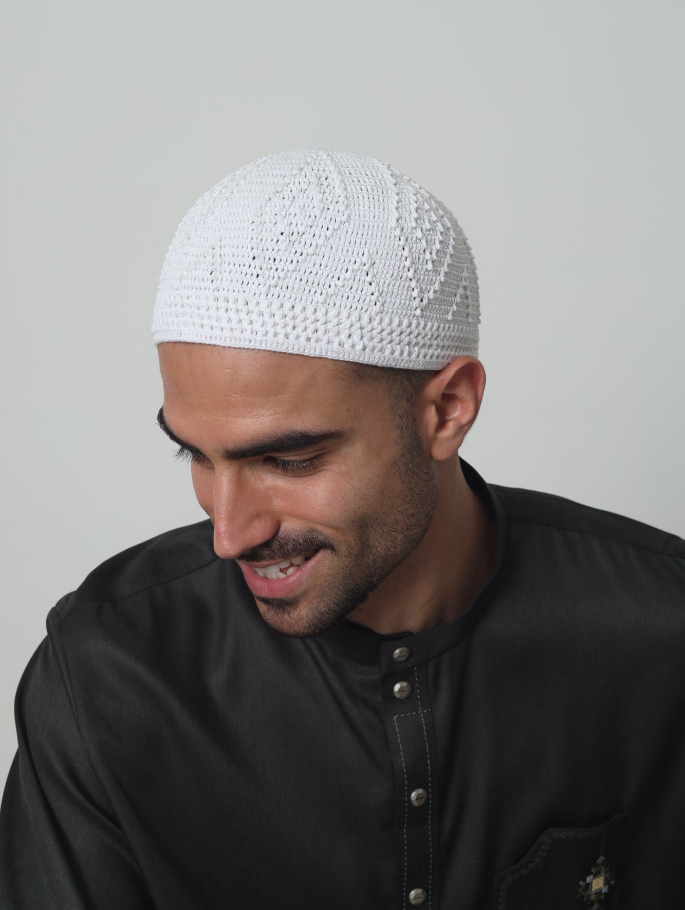 Kufi aus Baumwolle mit Totenkopfmuster 