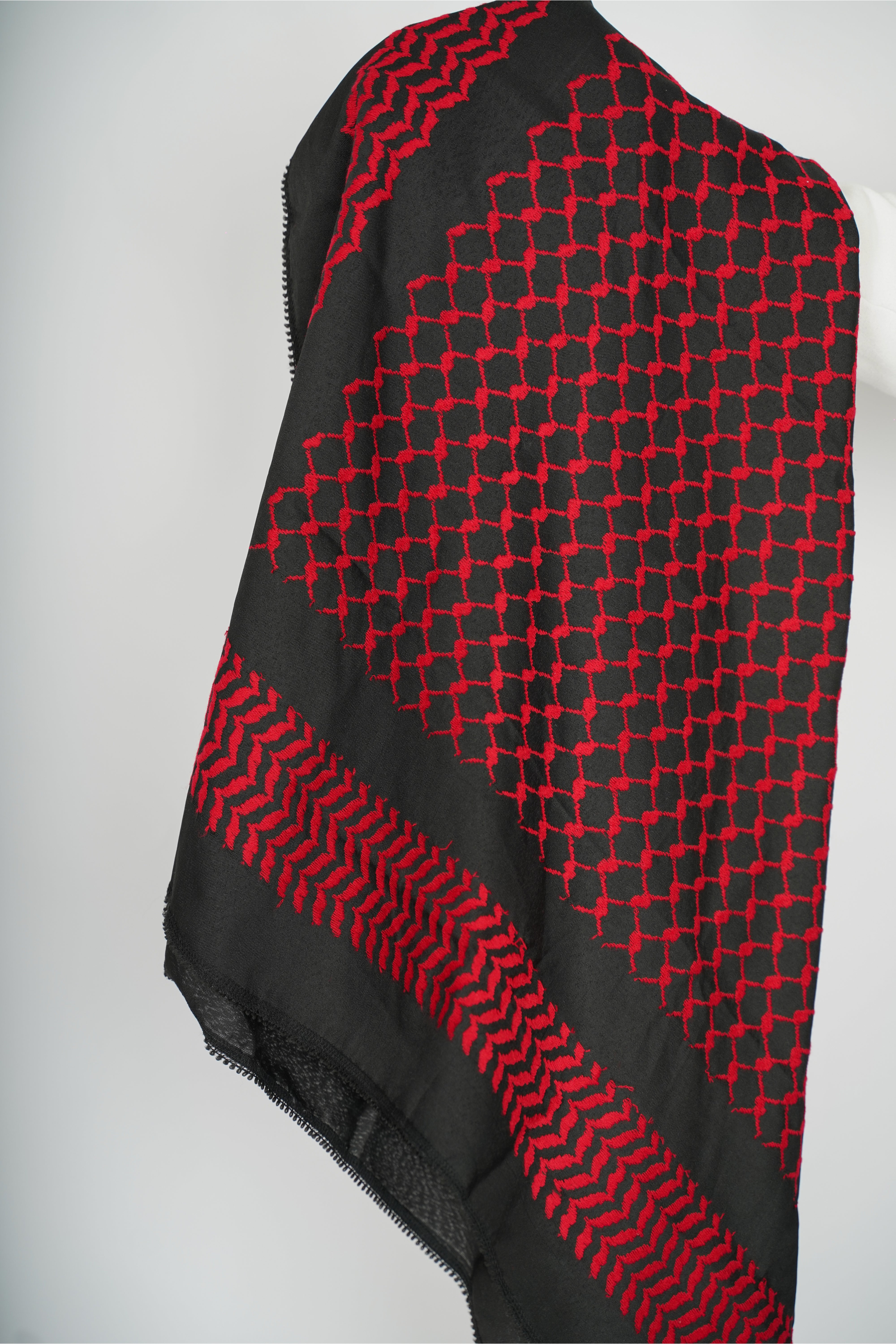 Black and Red Nablus Kufiya