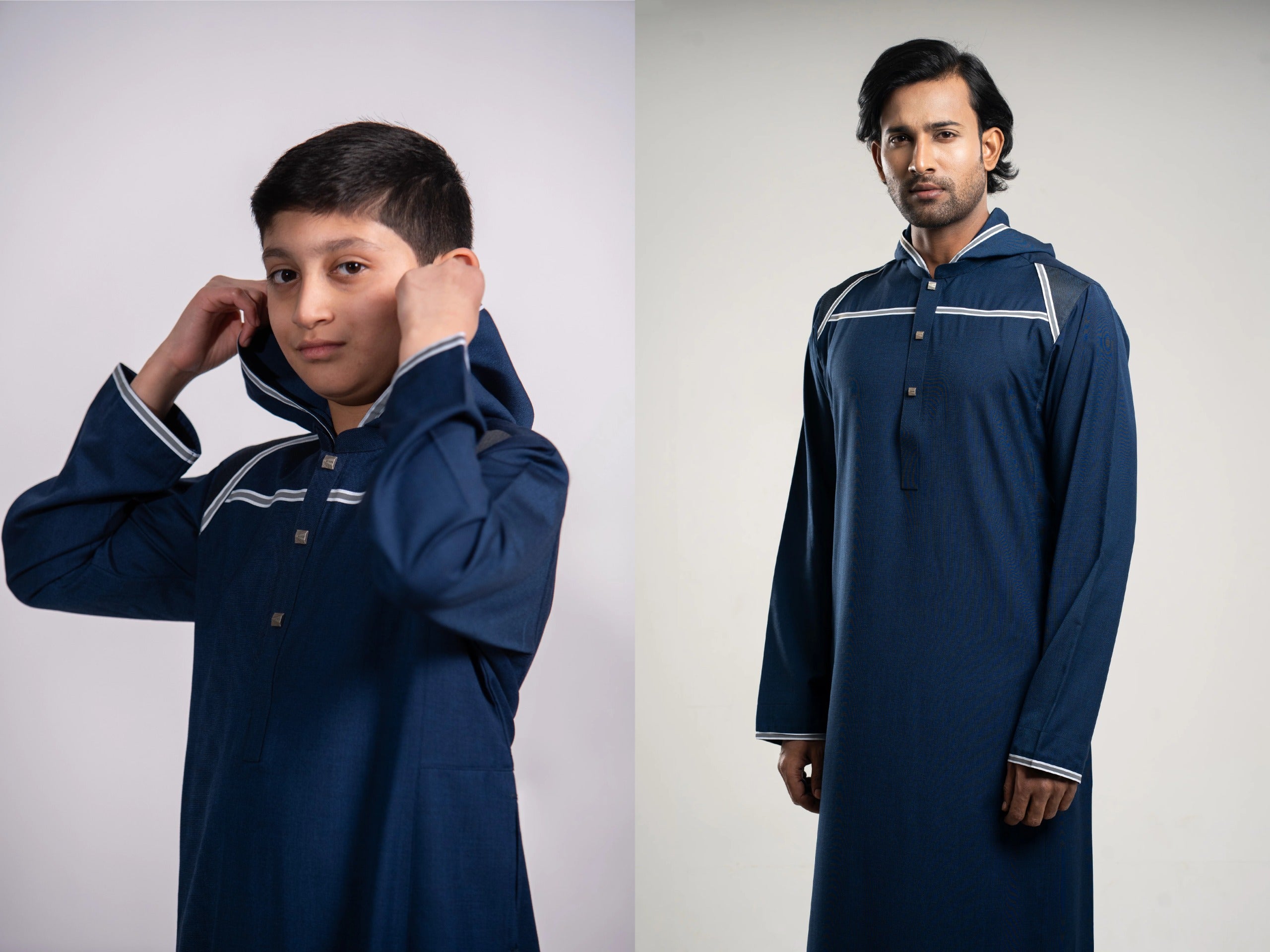 Kids Premium Thobe 209 Navy (Father & Son)