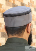 Burdaclothing 21 / Gray / Dark Gray Folded Kufi 2-Tone