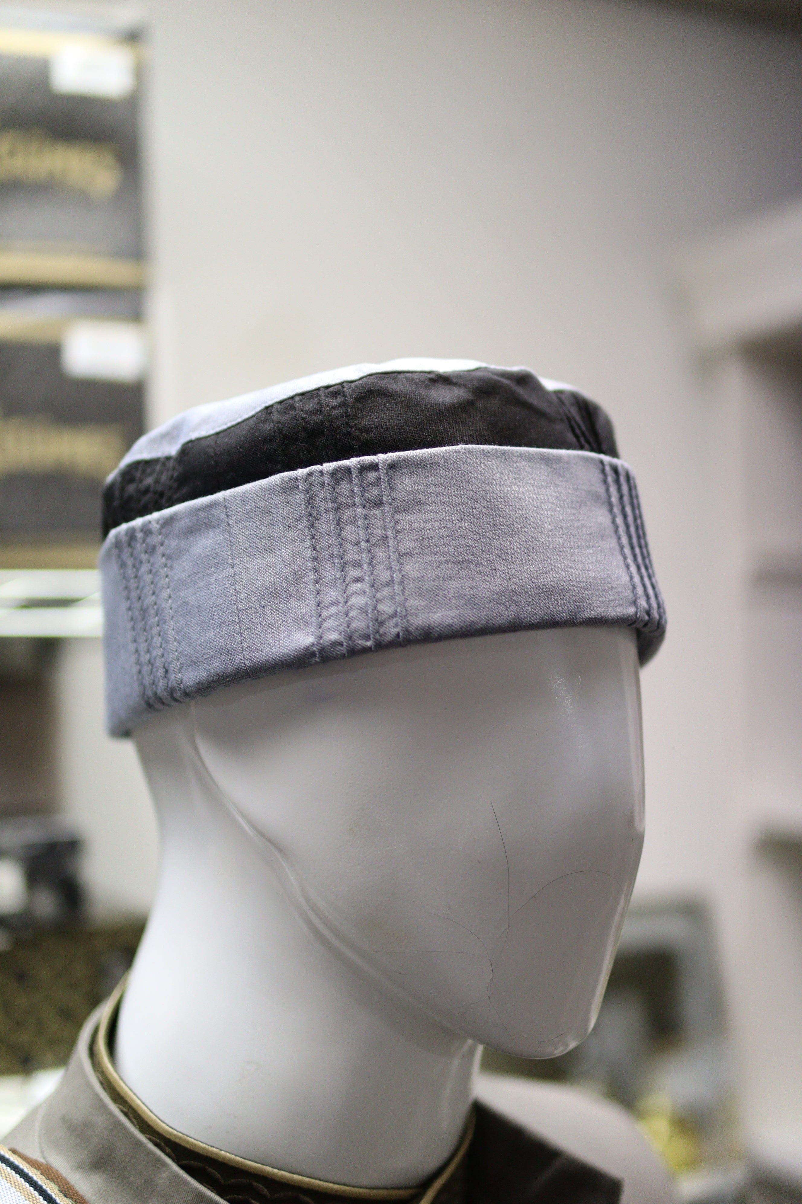 Burdaclothing 21 XS / Gray / Black Folded Kufi 2-Tone