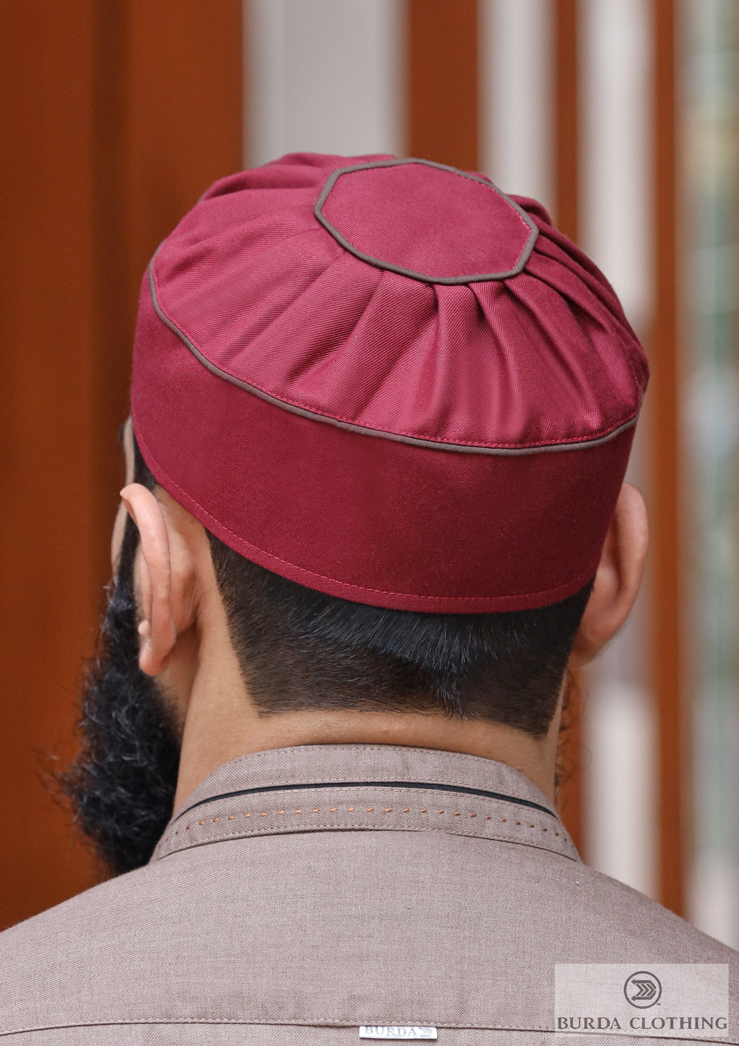 burdaclothing 21 XS / Maroon Talib Kufi S007