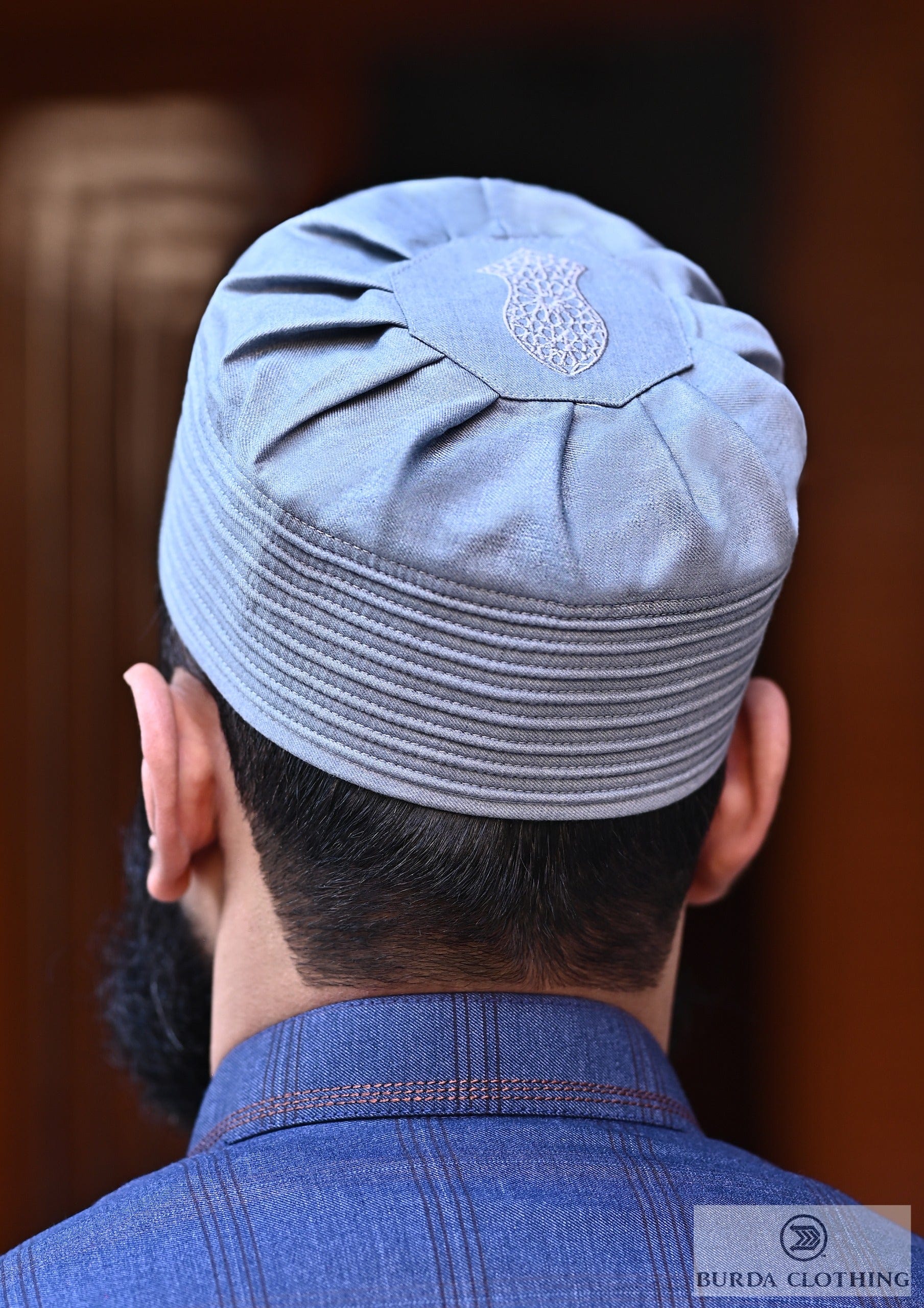 Burdaclothing 21XS / Grey Sandal Pleated Kufi S008