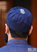 Burdaclothing 21XS / Navy Blue Sandal Pleated Kufi S008