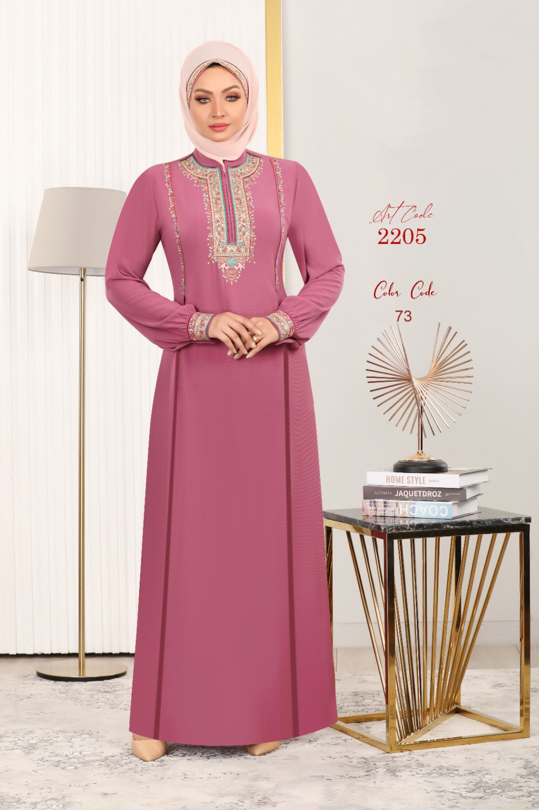Burdaclothing Abaya 201-Pink