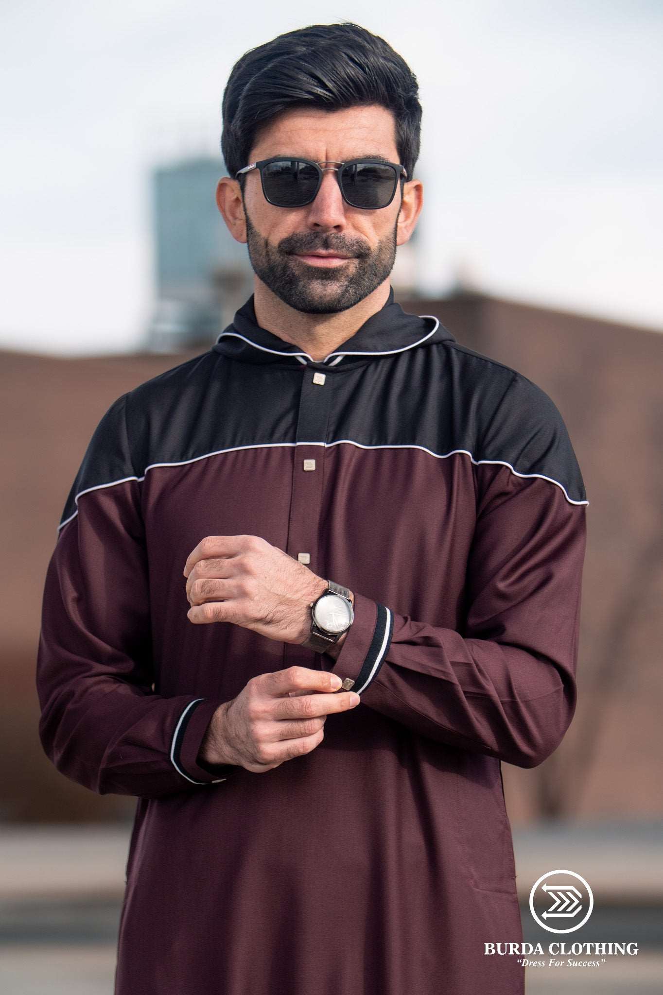 Burdaclothing Adult Premium Hoodie Thobe 514 ( FATHER & SON)