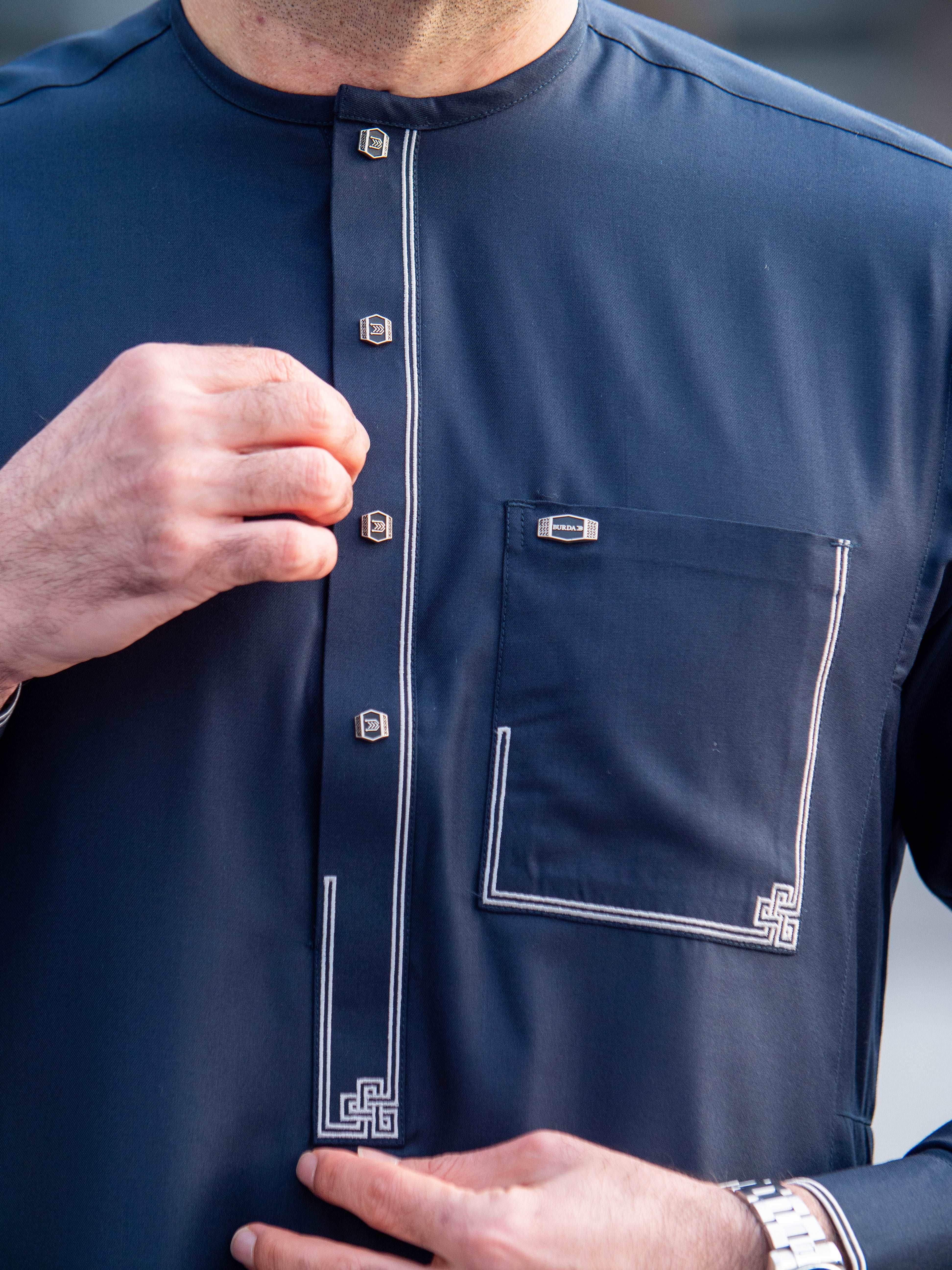 Burdaclothing Adult Premium Thobe 105B Blue