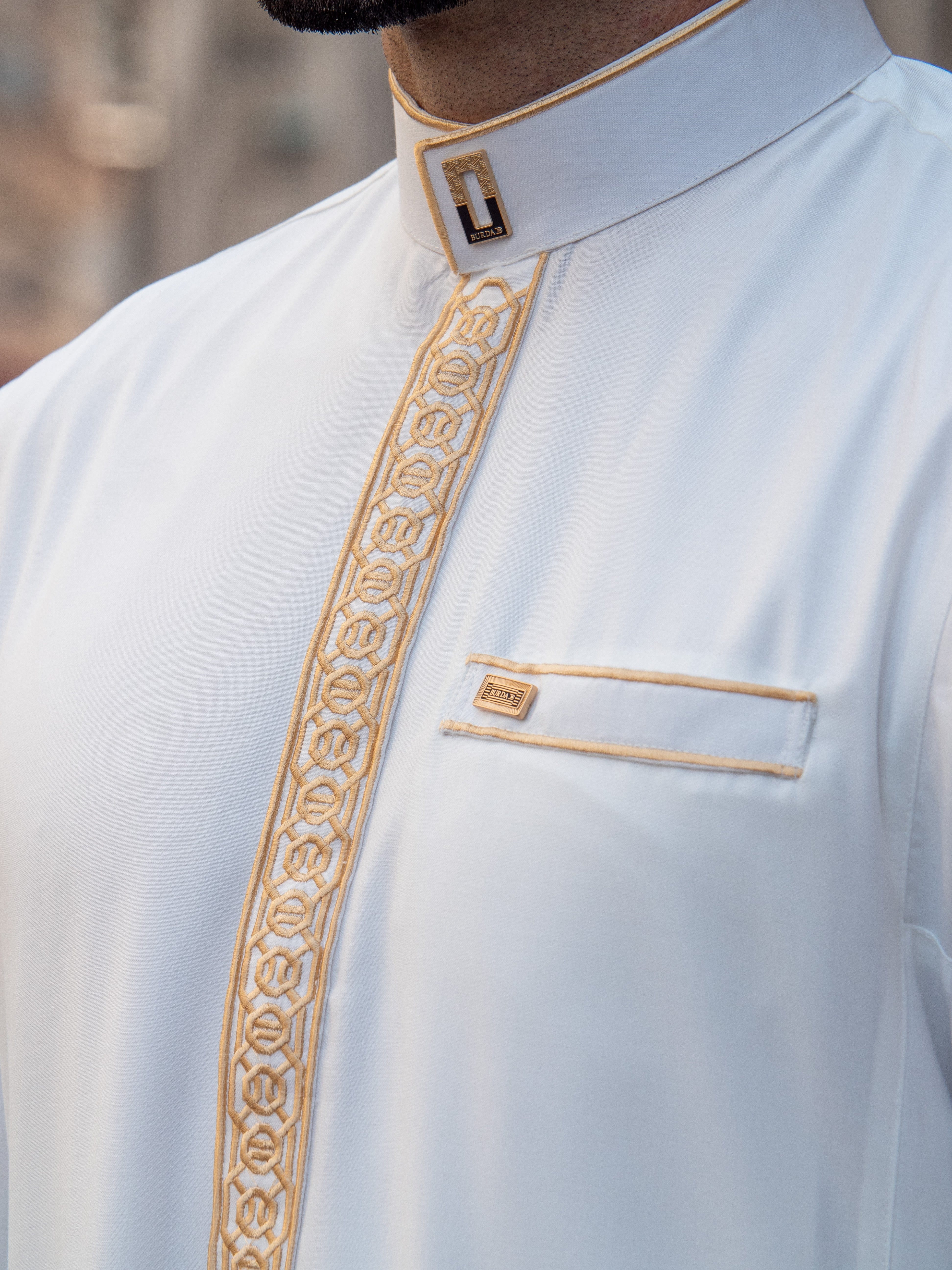 Burdaclothing Adult Premium Thobe 111B Off White (Father & Son)