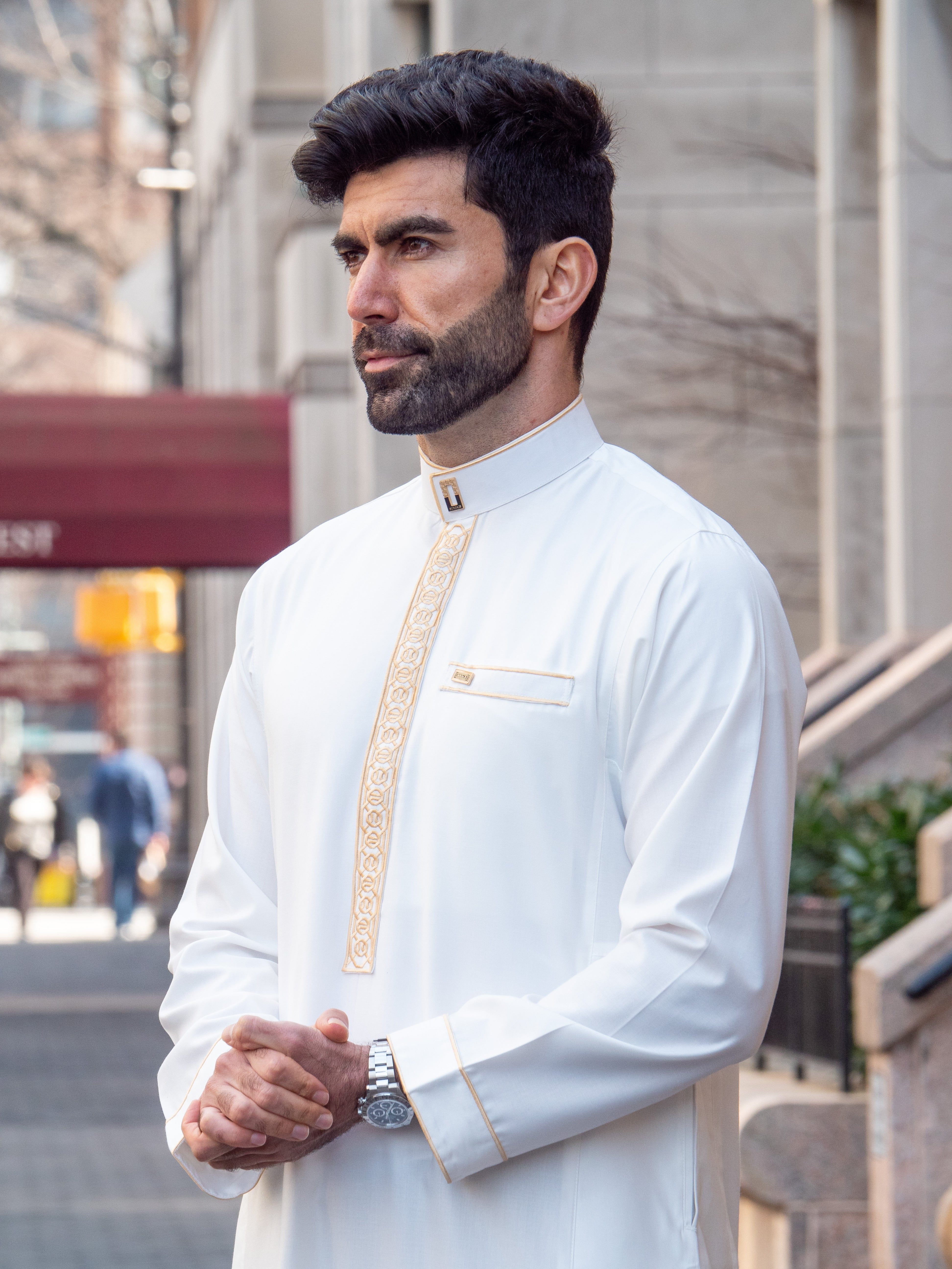 Burdaclothing Adult Premium Thobe 111B Off White (Father & Son)