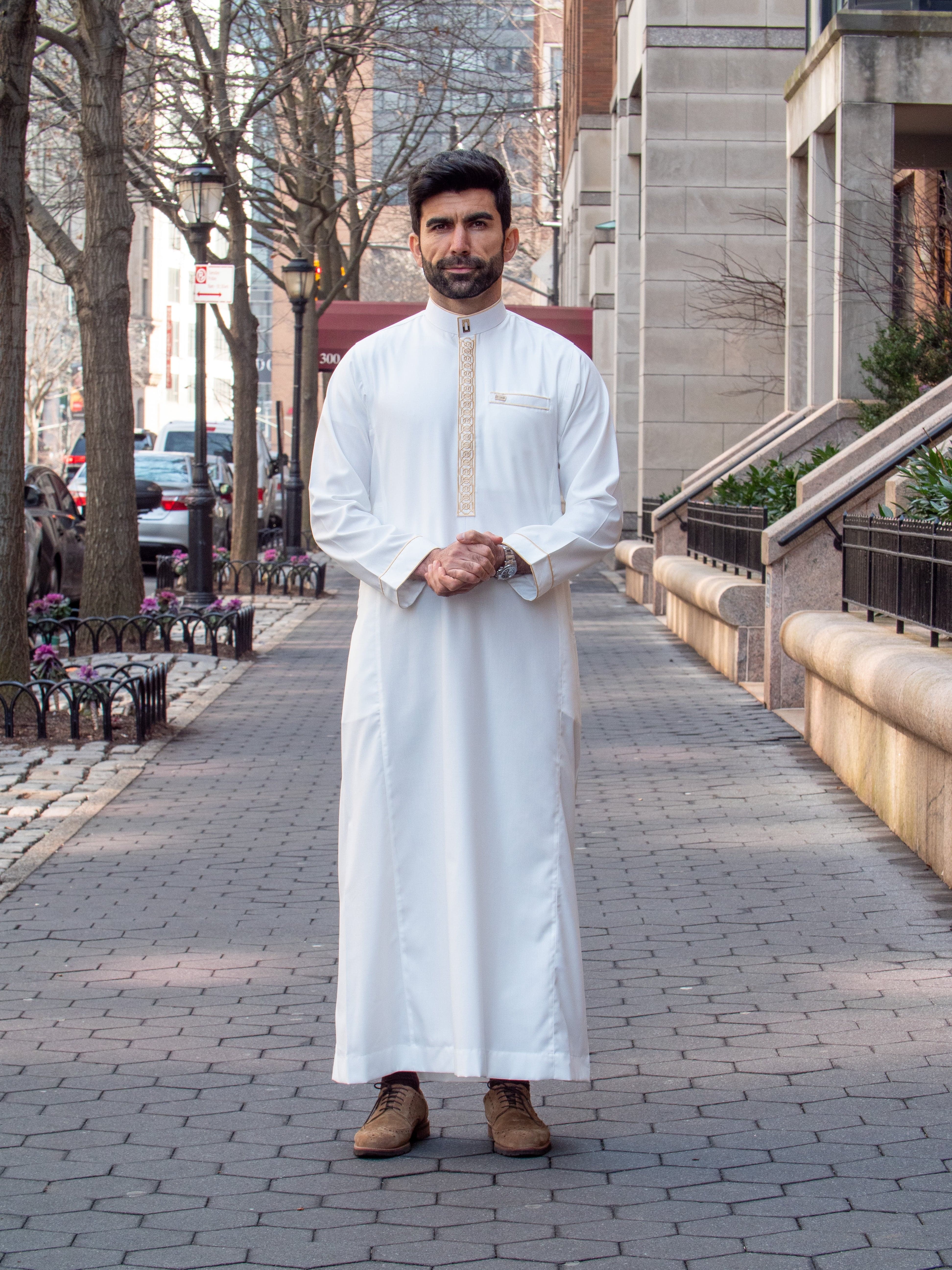 Burdaclothing Adult Premium Thobe 111B Off White (Father & Son)