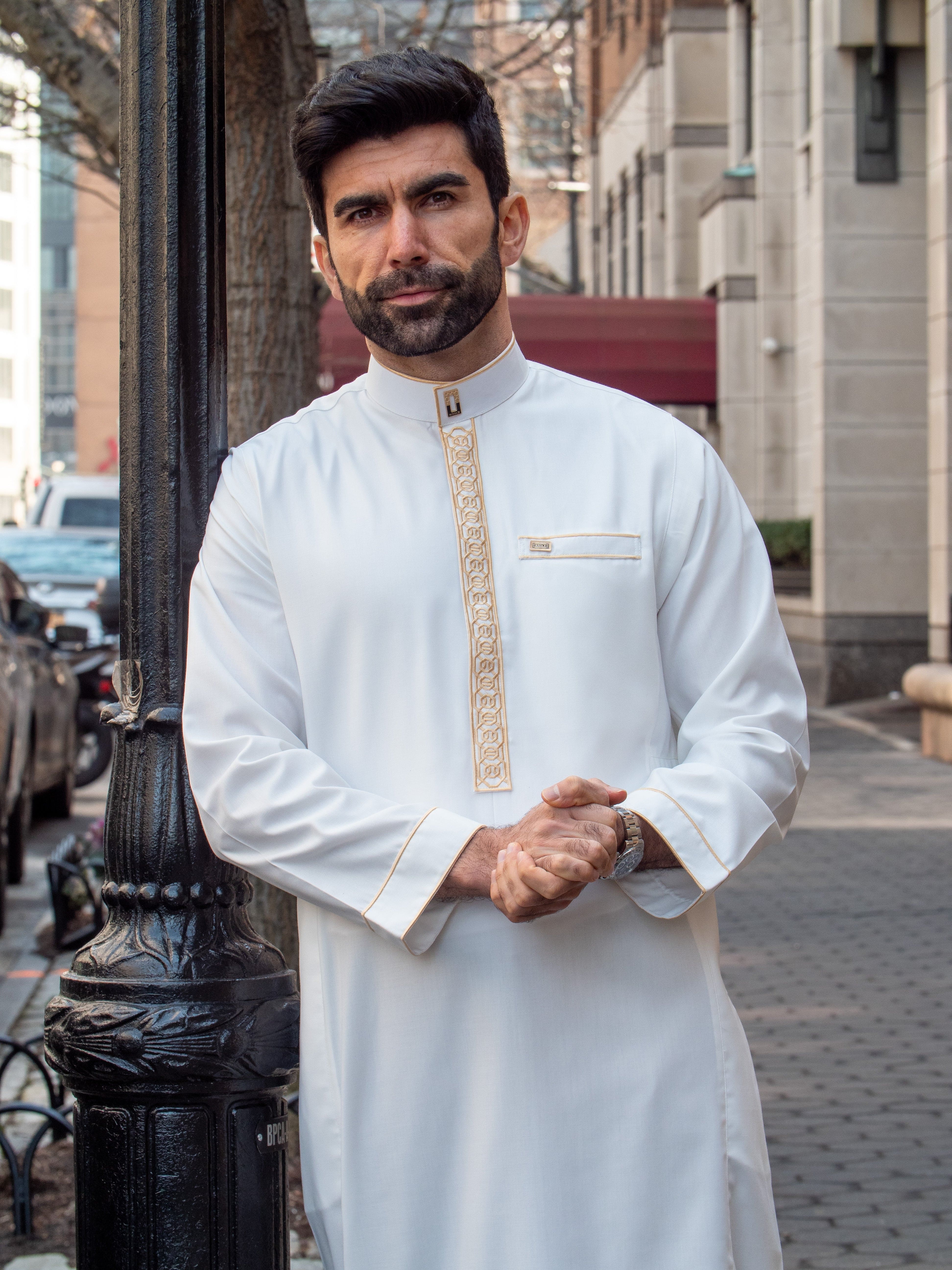 Burdaclothing Adult Premium Thobe 111B Off White (Father & Son)