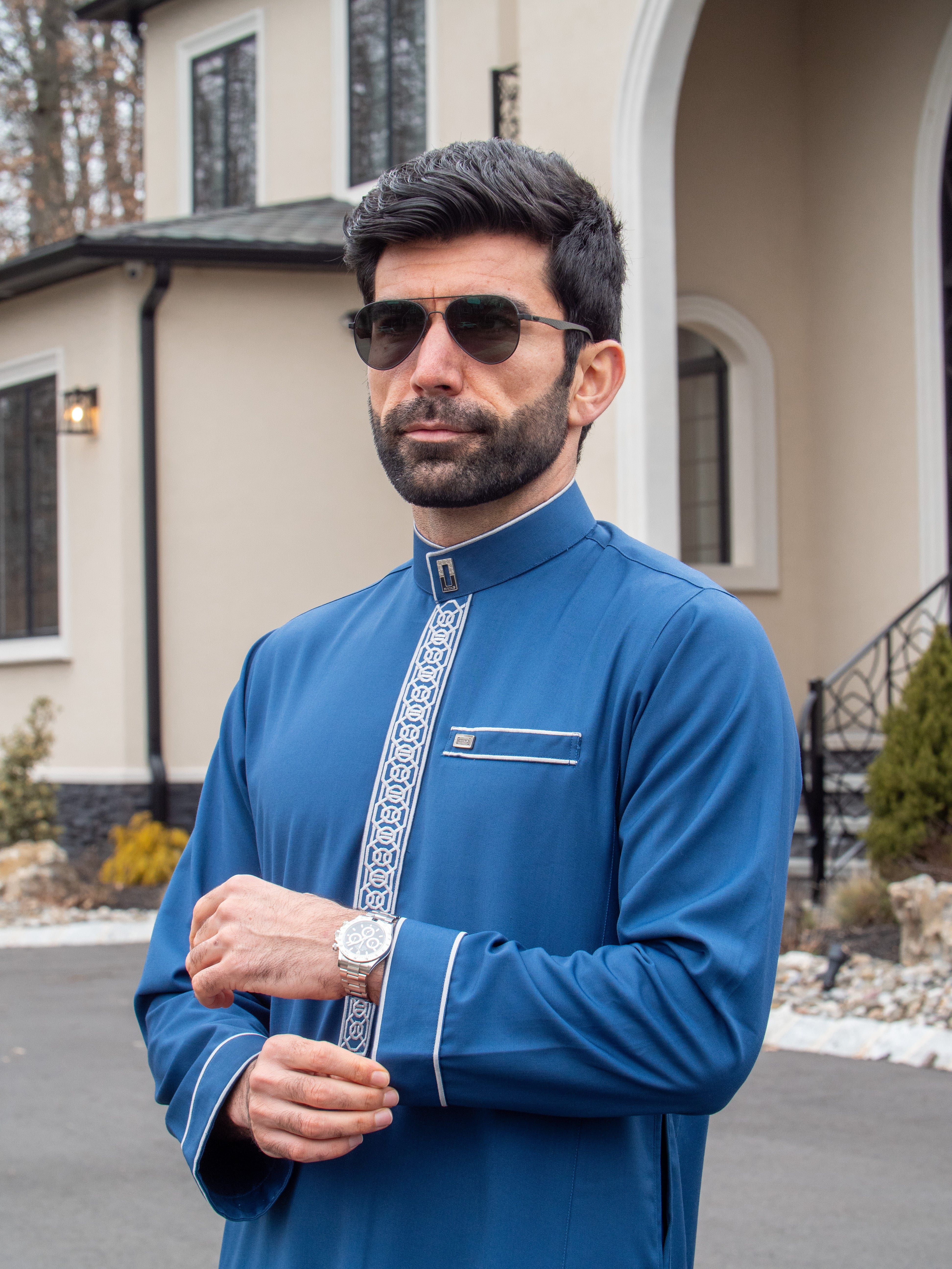 Burdaclothing Adult Premium Thobe 111C Blue