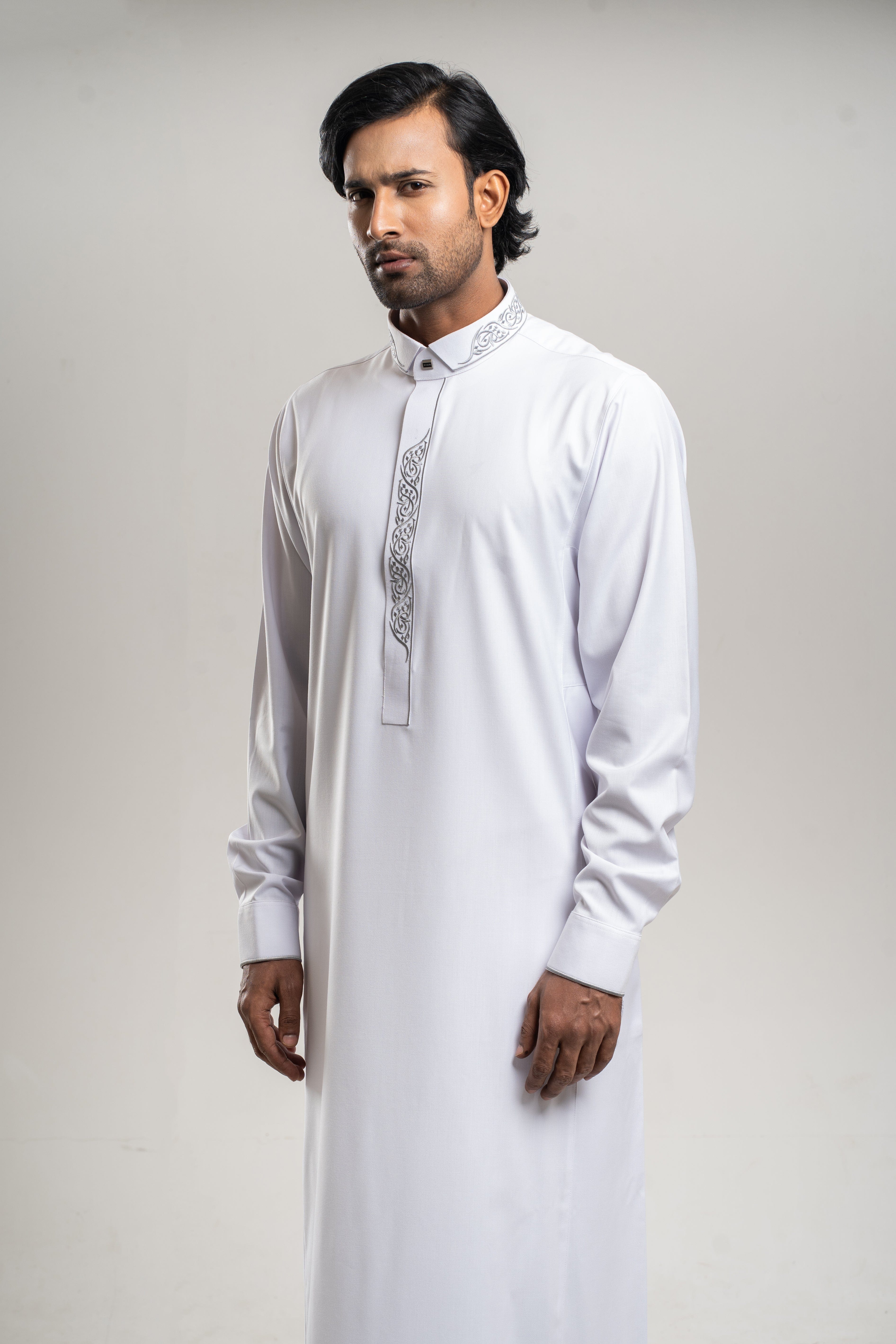 Burdaclothing Adult Premium Thobe 214 White ( Father & Son)