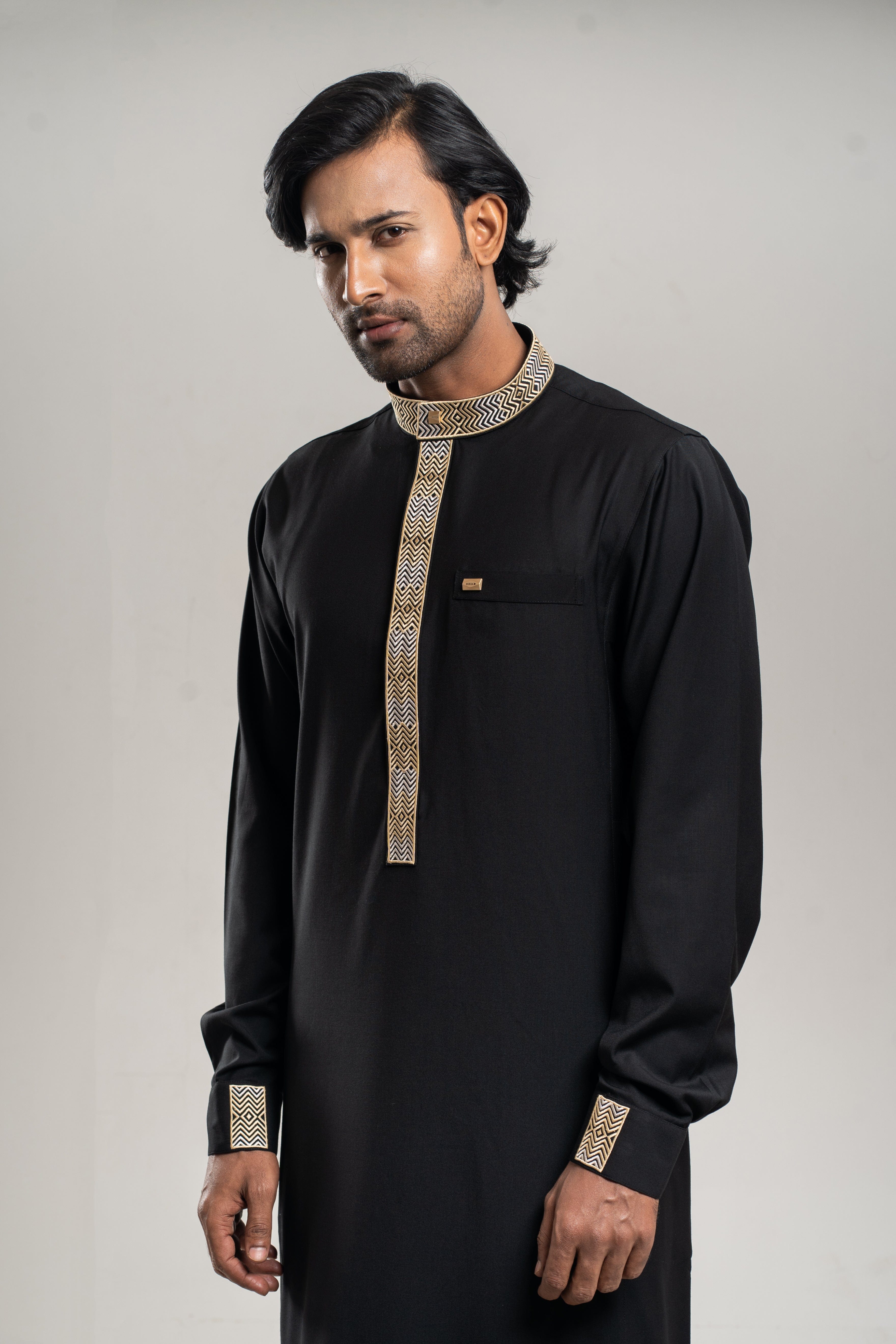 Burdaclothing Adult Premium Thobe 215 Black ( Father & Son)