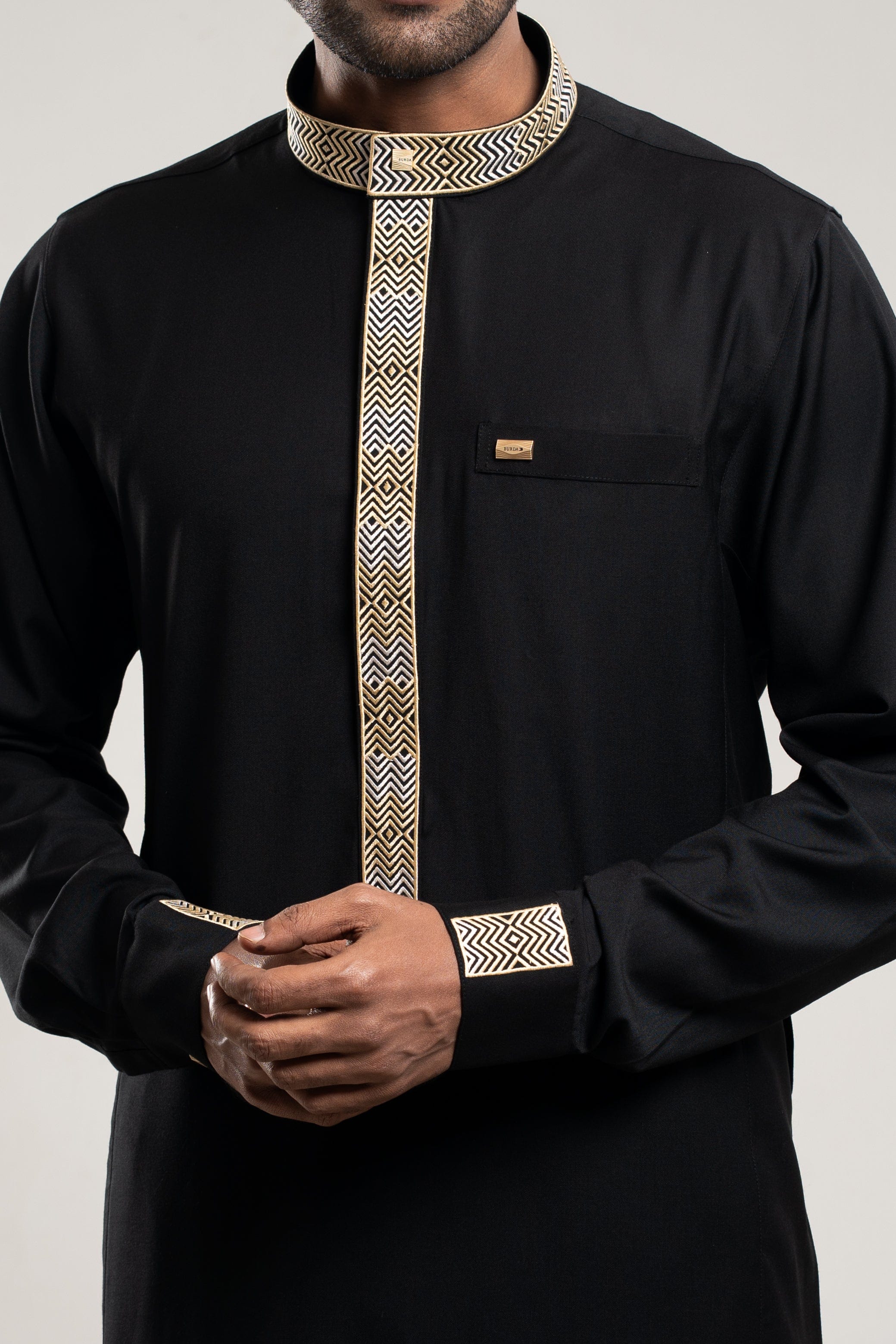 Burdaclothing Adult Premium Thobe 215 Black ( Father & Son)