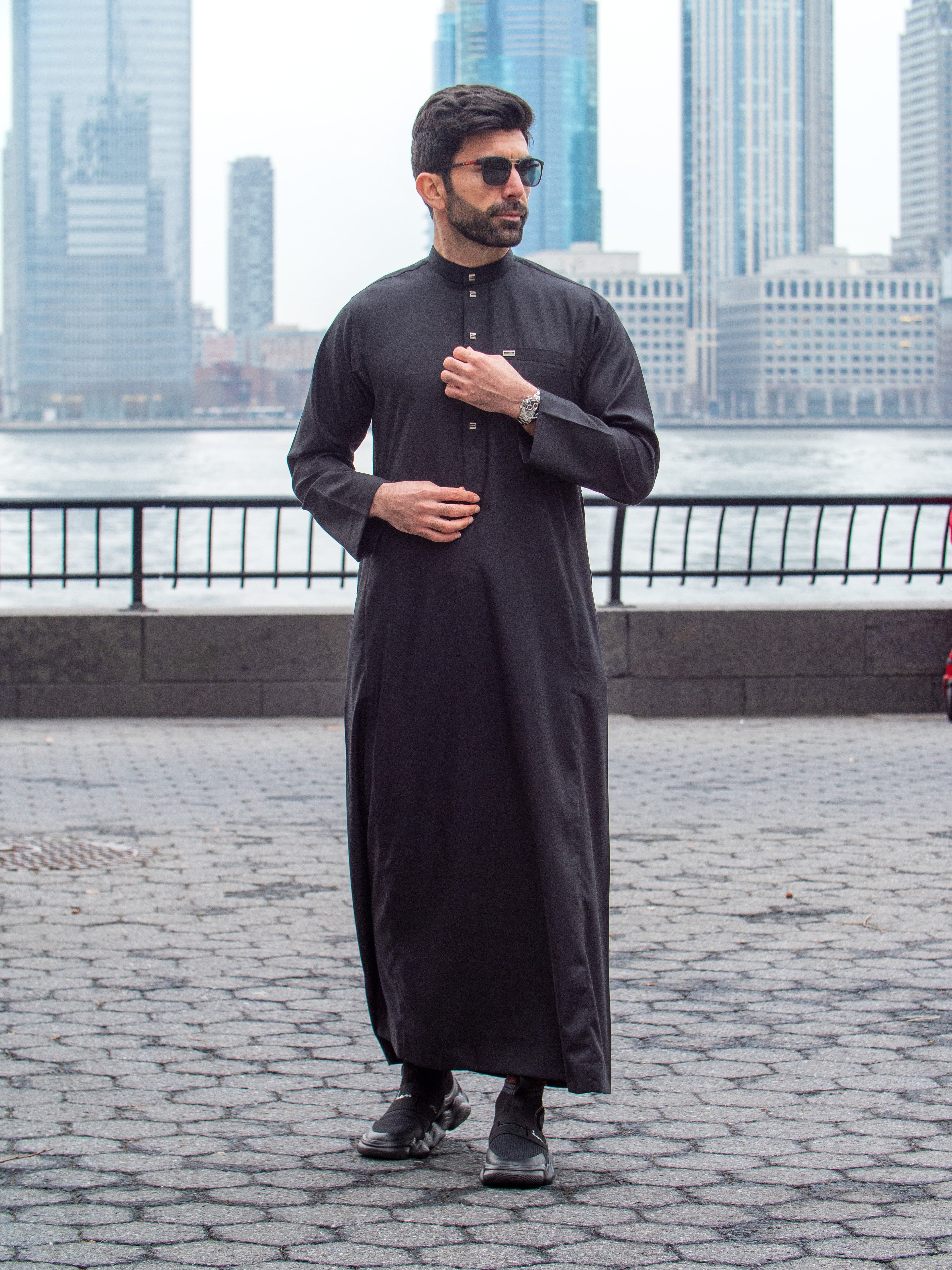 Burdaclothing Adult Thobe 110A Black ( Father & Son)