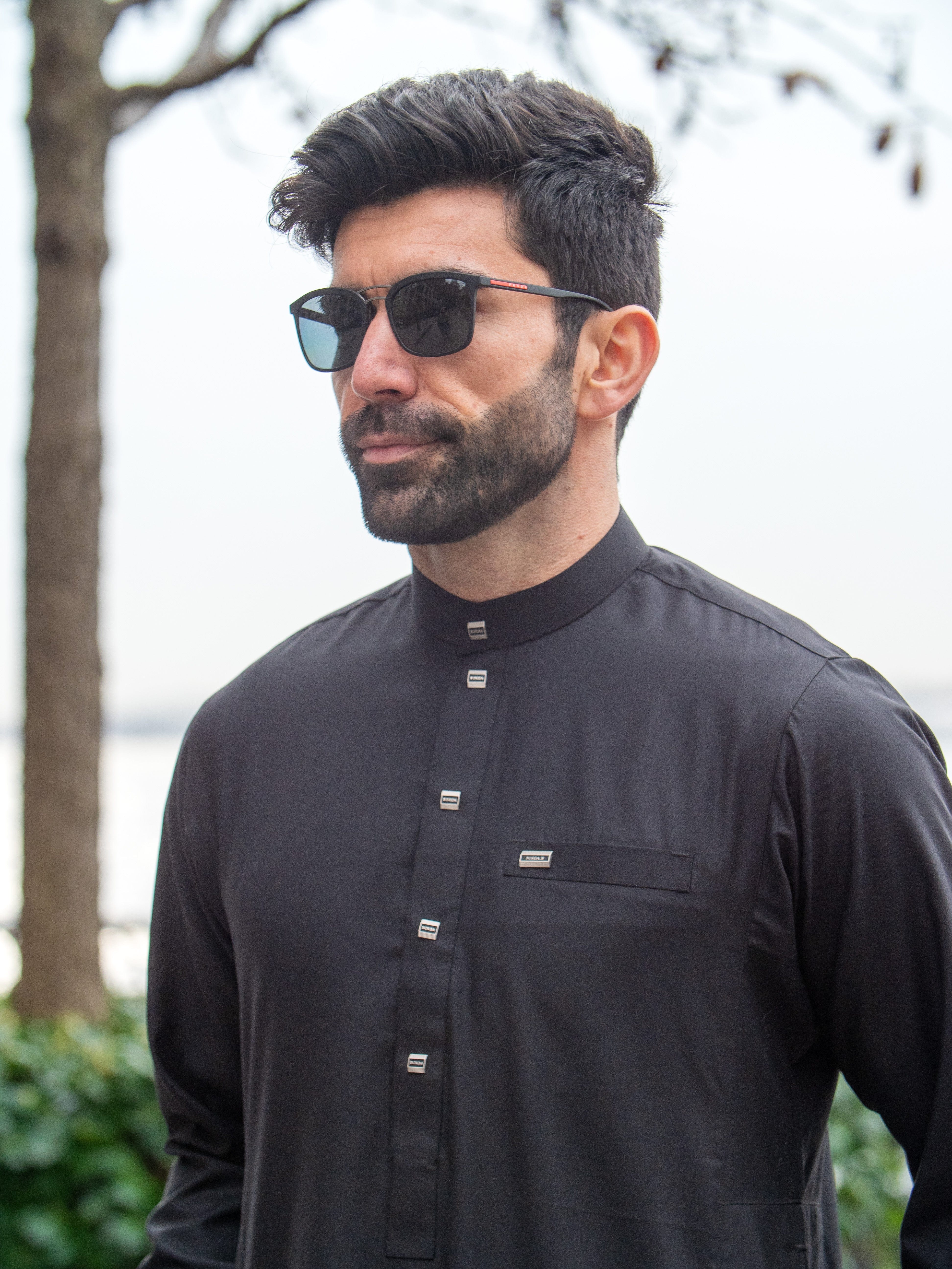 Burdaclothing Adult Thobe 110A Black ( Father & Son)