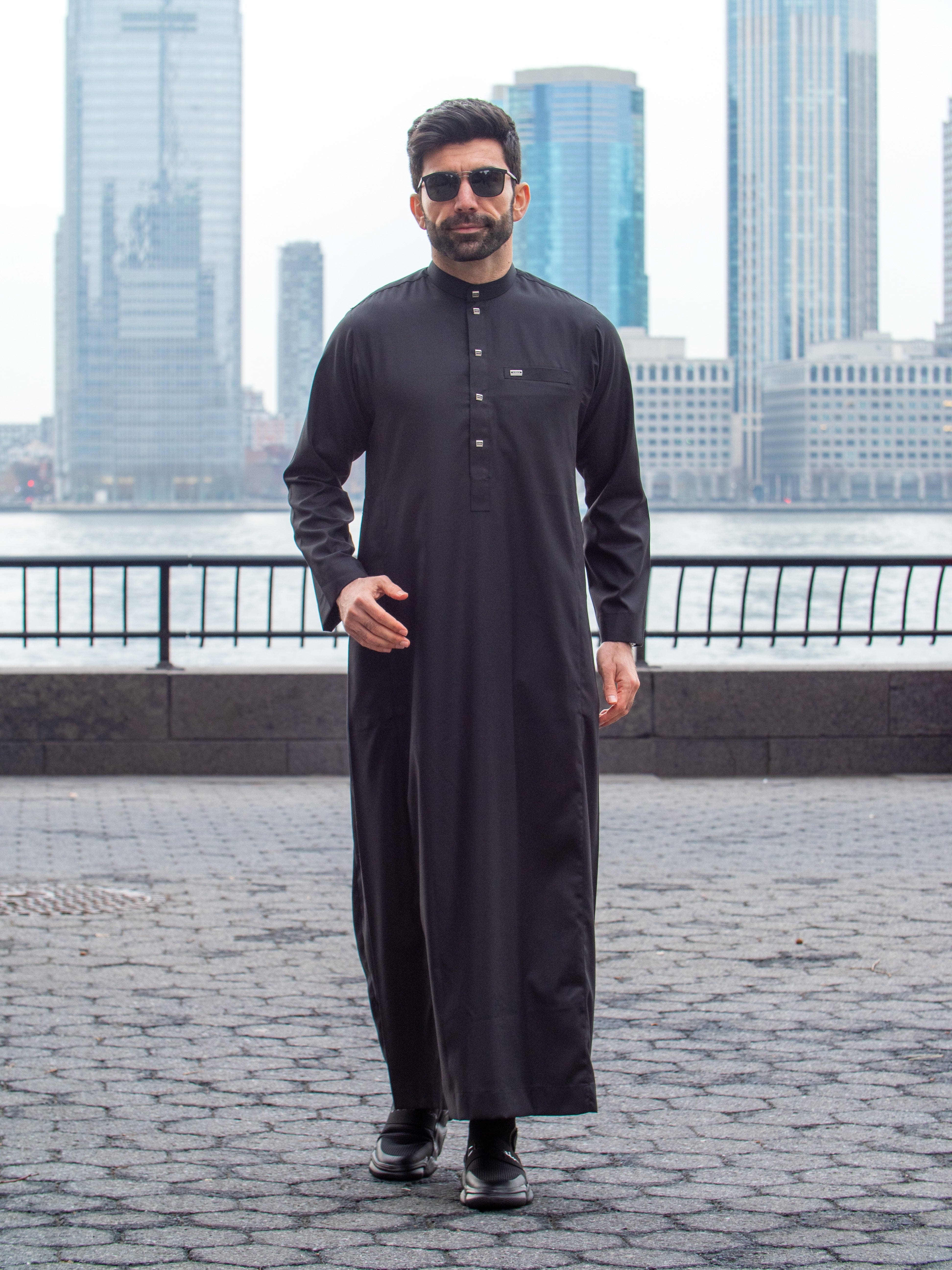 Burdaclothing Adult Thobe 110A Black ( Father & Son)